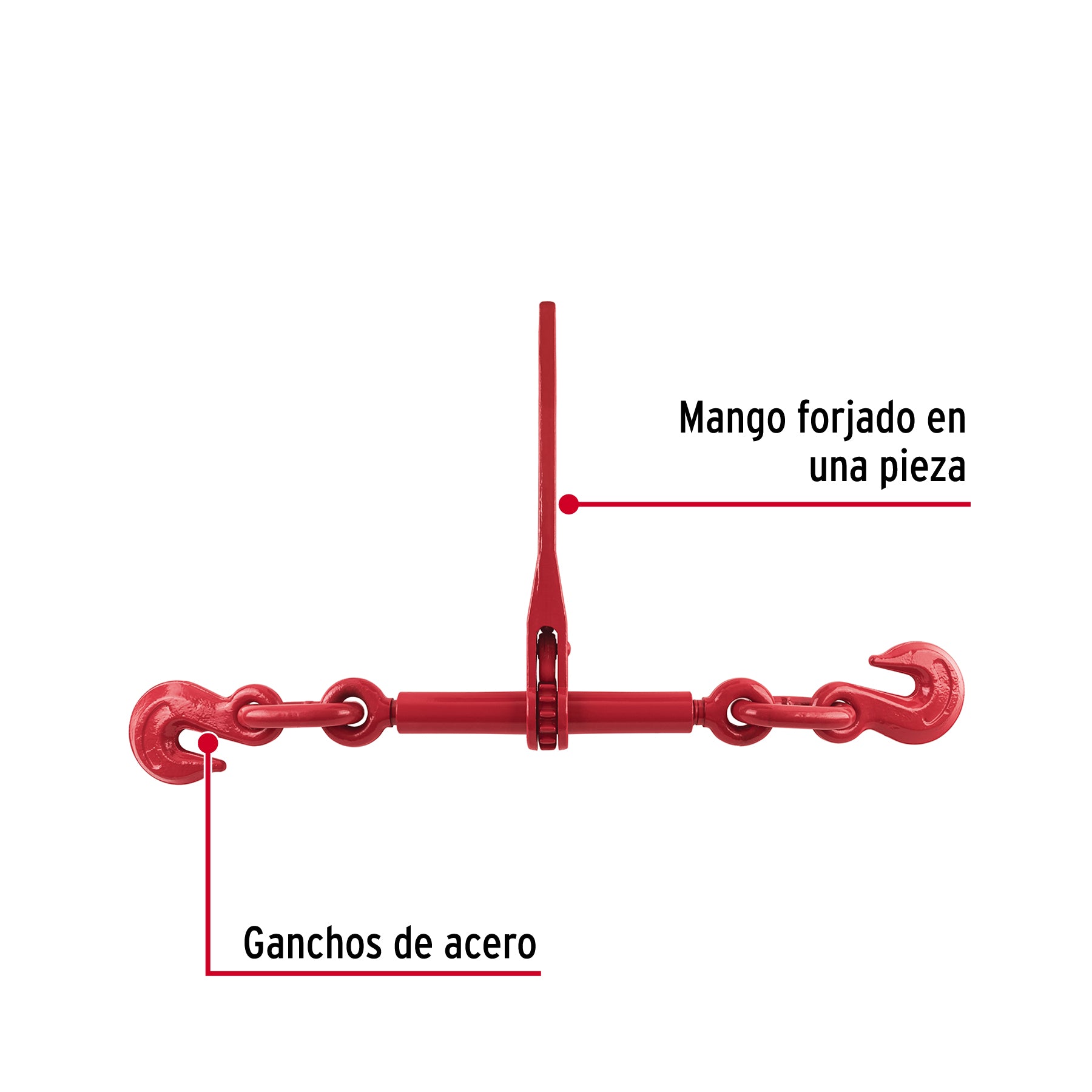 Tensor de cadena con matraca, 1/2" - 5/8", FIERO