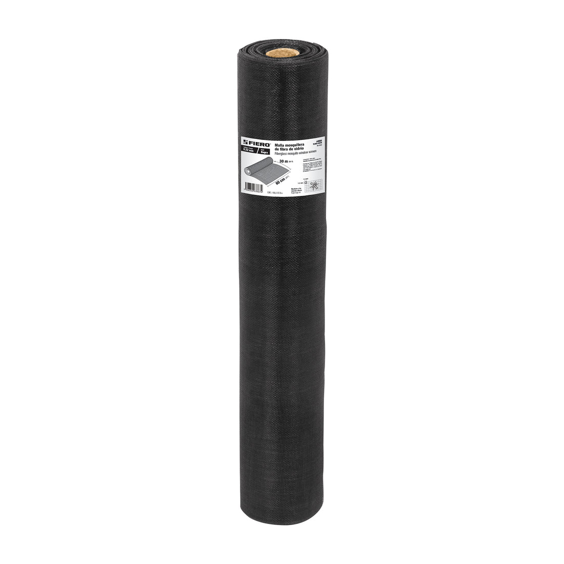 Rollo de 30 m x 0.6 m malla mosquitera fibra de vidrio negra