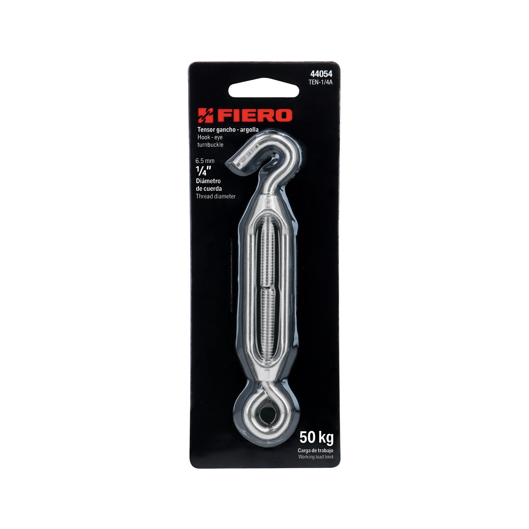 Tensor zinc 1/4" ojo-gancho, FIERO