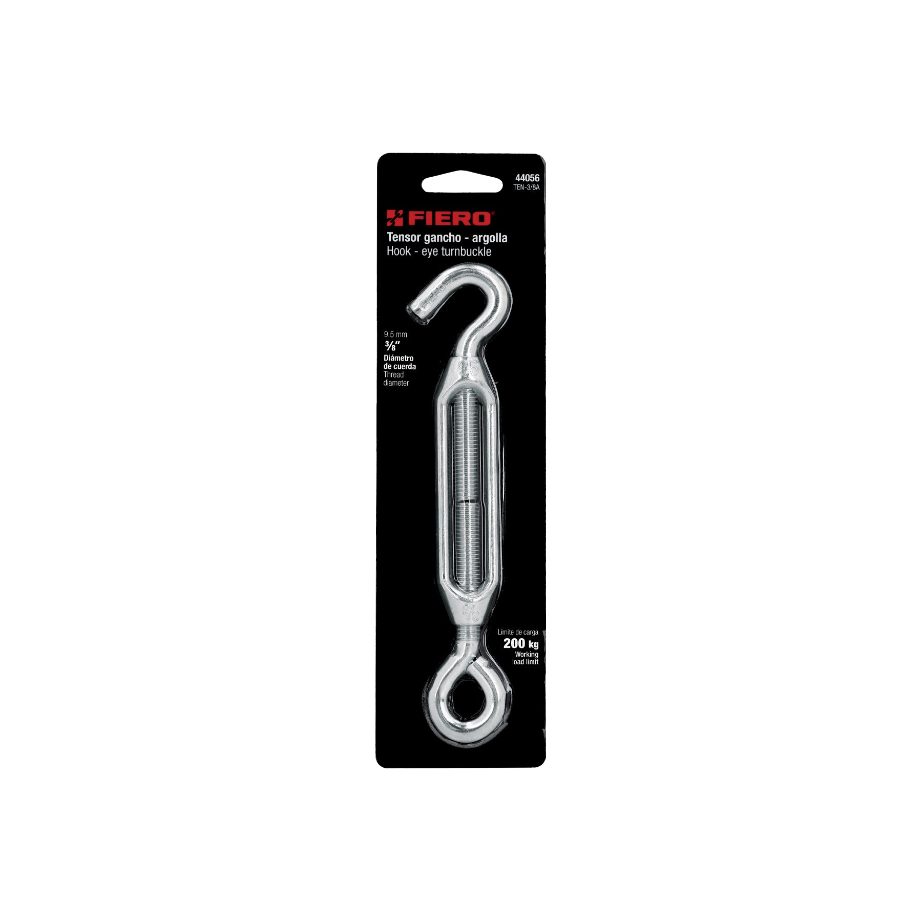Tensor zinc 3/8" ojo-gancho, FIERO