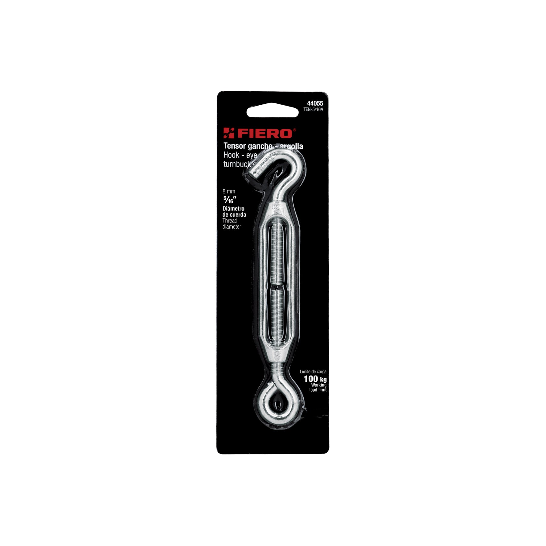 Tensor zinc 5/16" ojo-gancho, FIERO