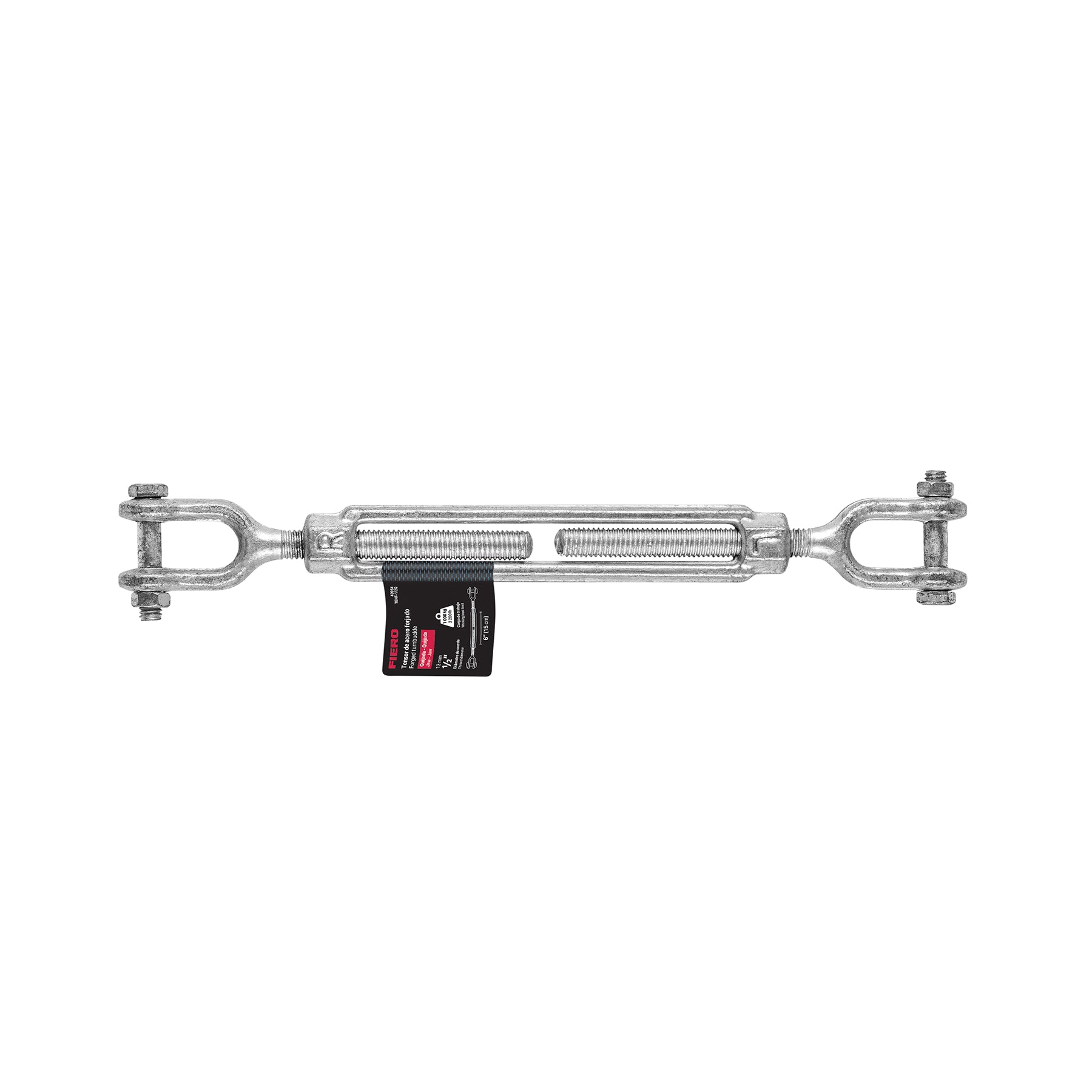 Tensor forjado 1/2" quijada - quijada, galvanizado, FIERO