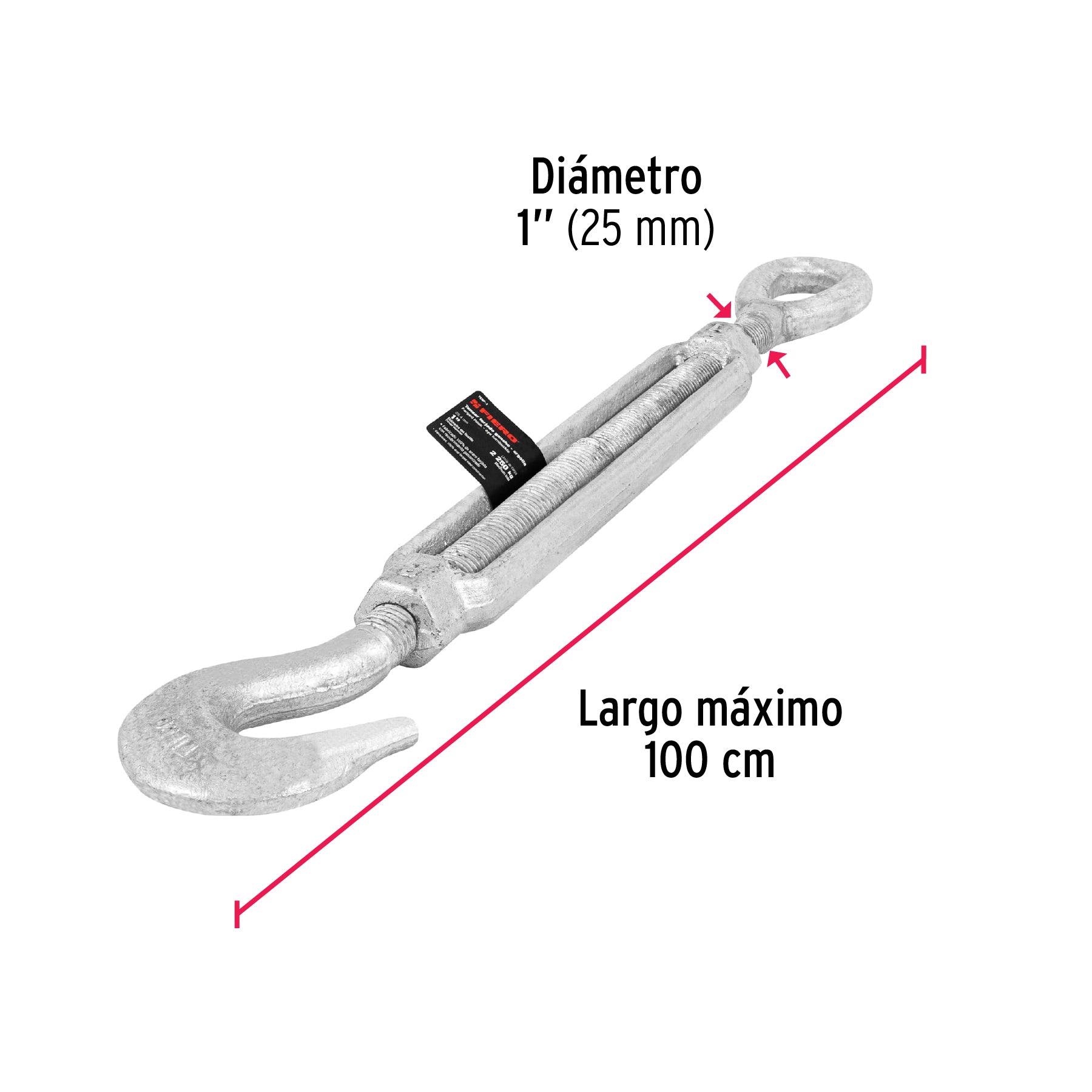 Tensor forjado 1" ojo-gancho, FIERO