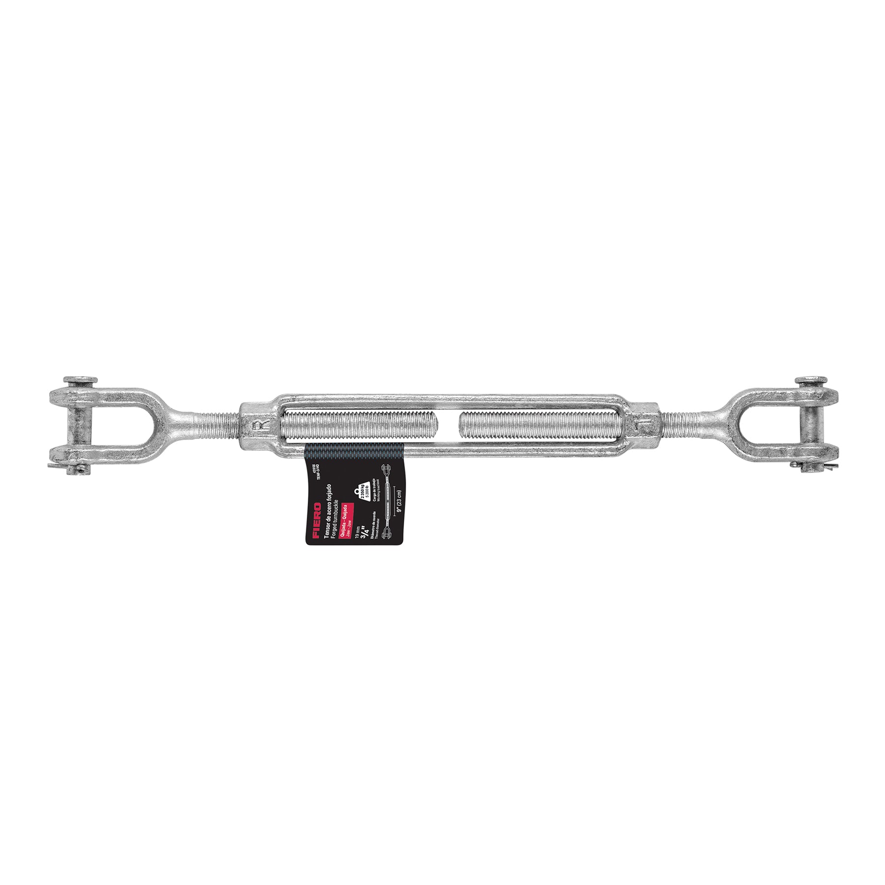 Tensor forjado 3/4" quijada - quijada, galvanizado, FIERO