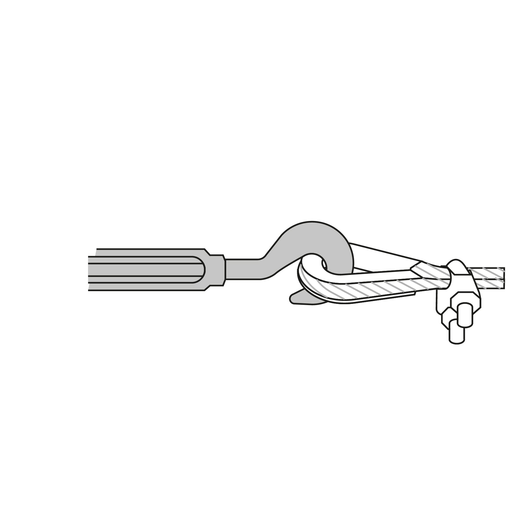 Tensor forjado 3/4" ojo-gancho, FIERO