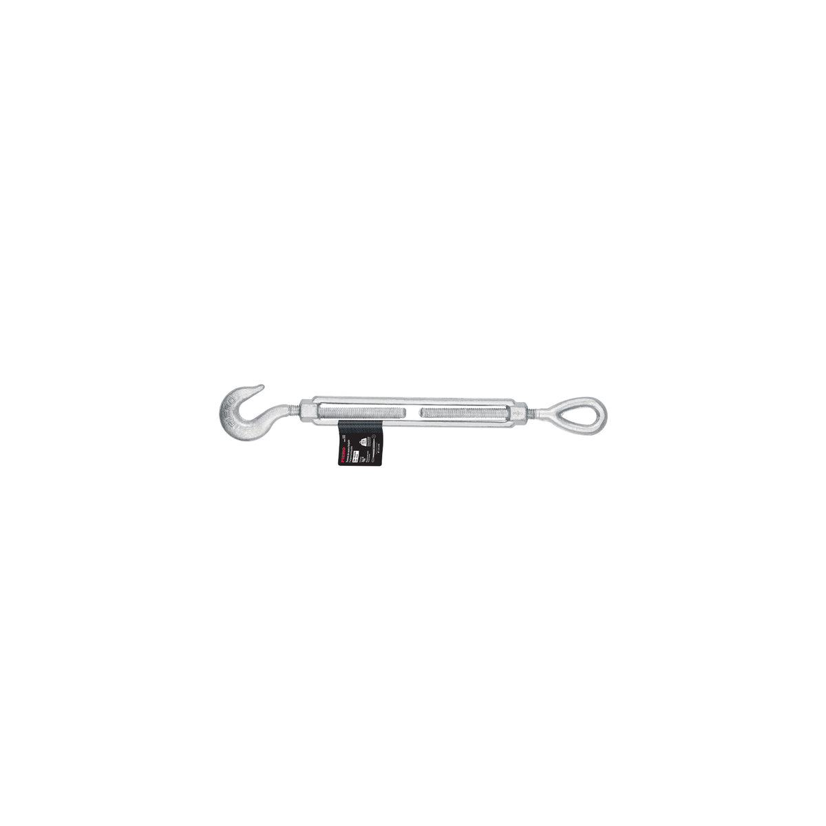 Tensor de acero forjado 3/8x6" ojo-gancho, galvanizado FIERO