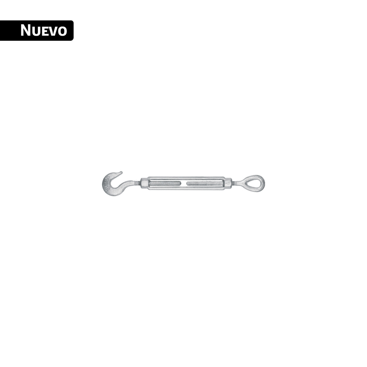 Tensor de acero forjado 5/16x4-1/2" ojo-gancho, galvanizado