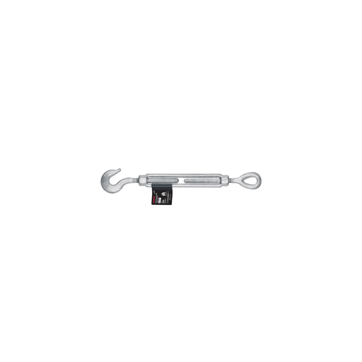 Tensor de acero forjado 5/16x4-1/2" ojo-gancho, galvanizado