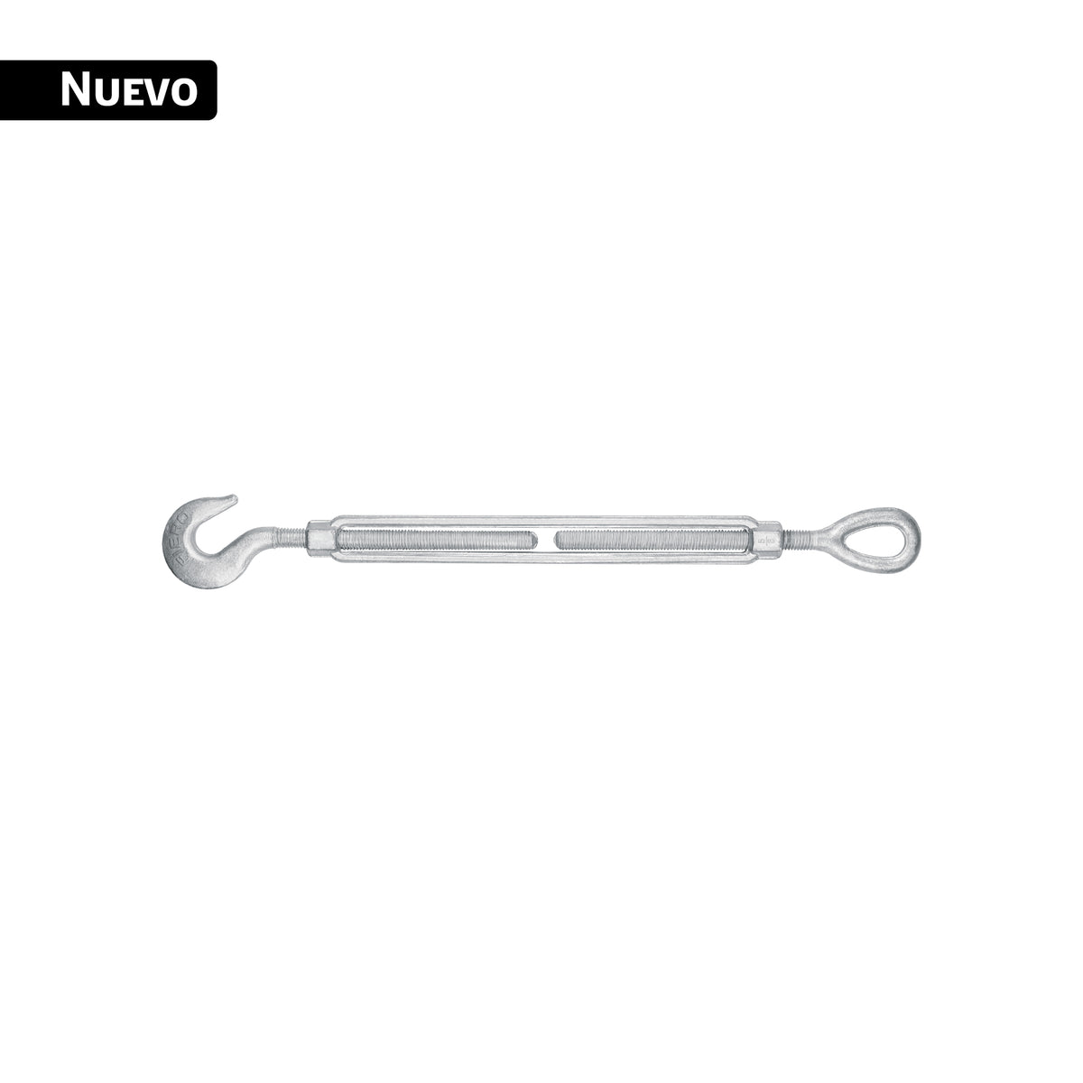 Tensor de acero forjado 5/8x12" ojo-gancho,galvanizado FIERO