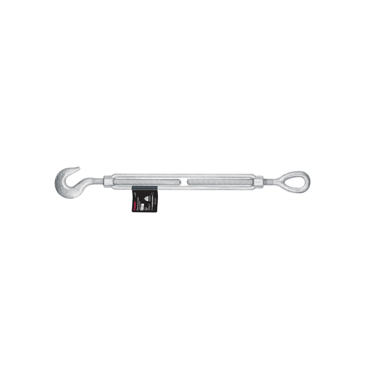 Tensor de acero forjado 5/8x12" ojo-gancho,galvanizado FIERO