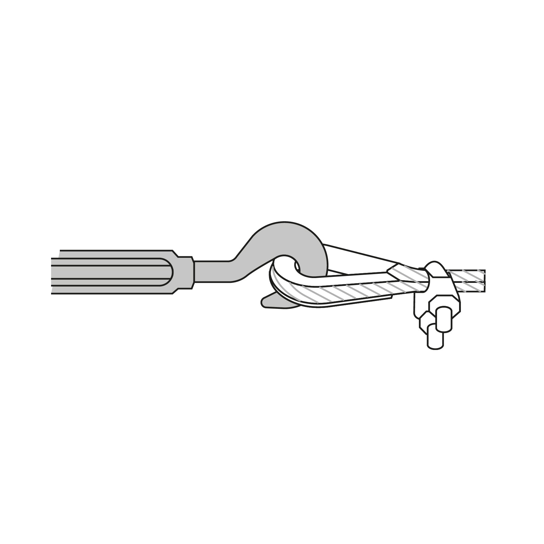 Tensor forjado 5/8" ojo-gancho, FIERO