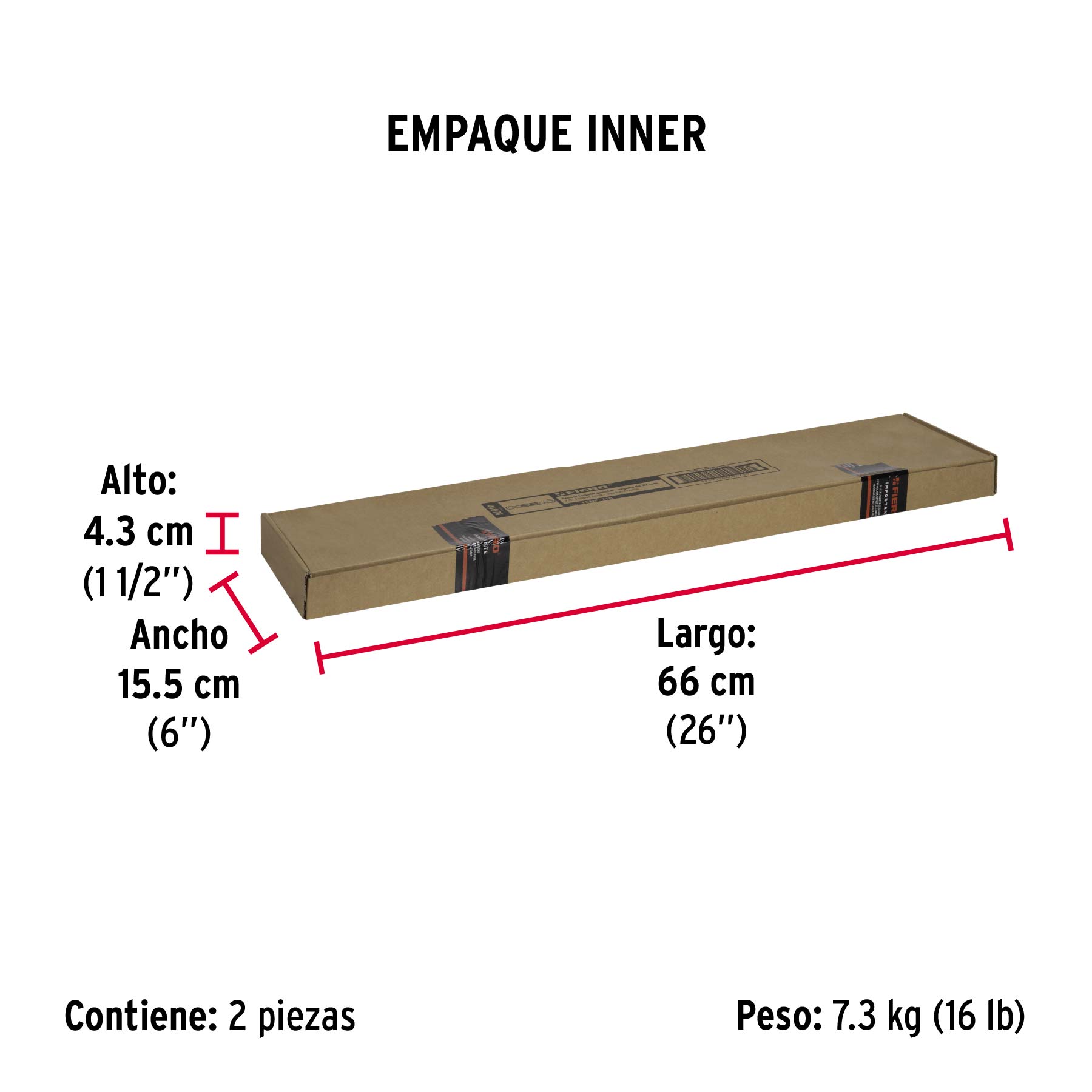 Tensor forjado 7/8" ojo-gancho, FIERO - Empaque
