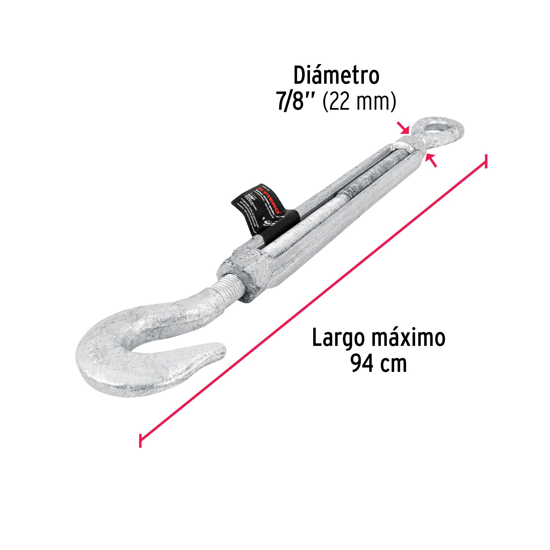 Tensor forjado 7/8" ojo-gancho, FIERO