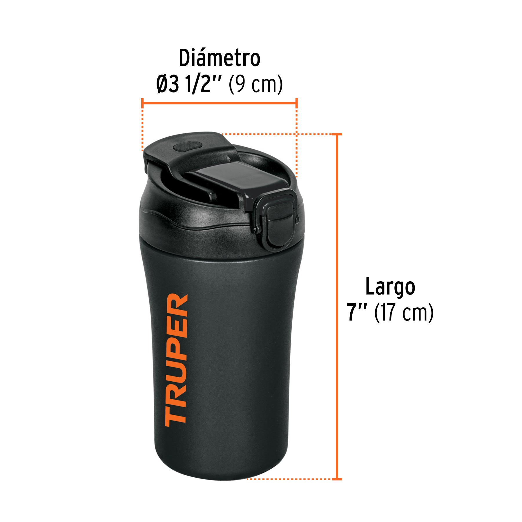 Vaso térmico de acero inoxidable, 450 ml, TRUPER