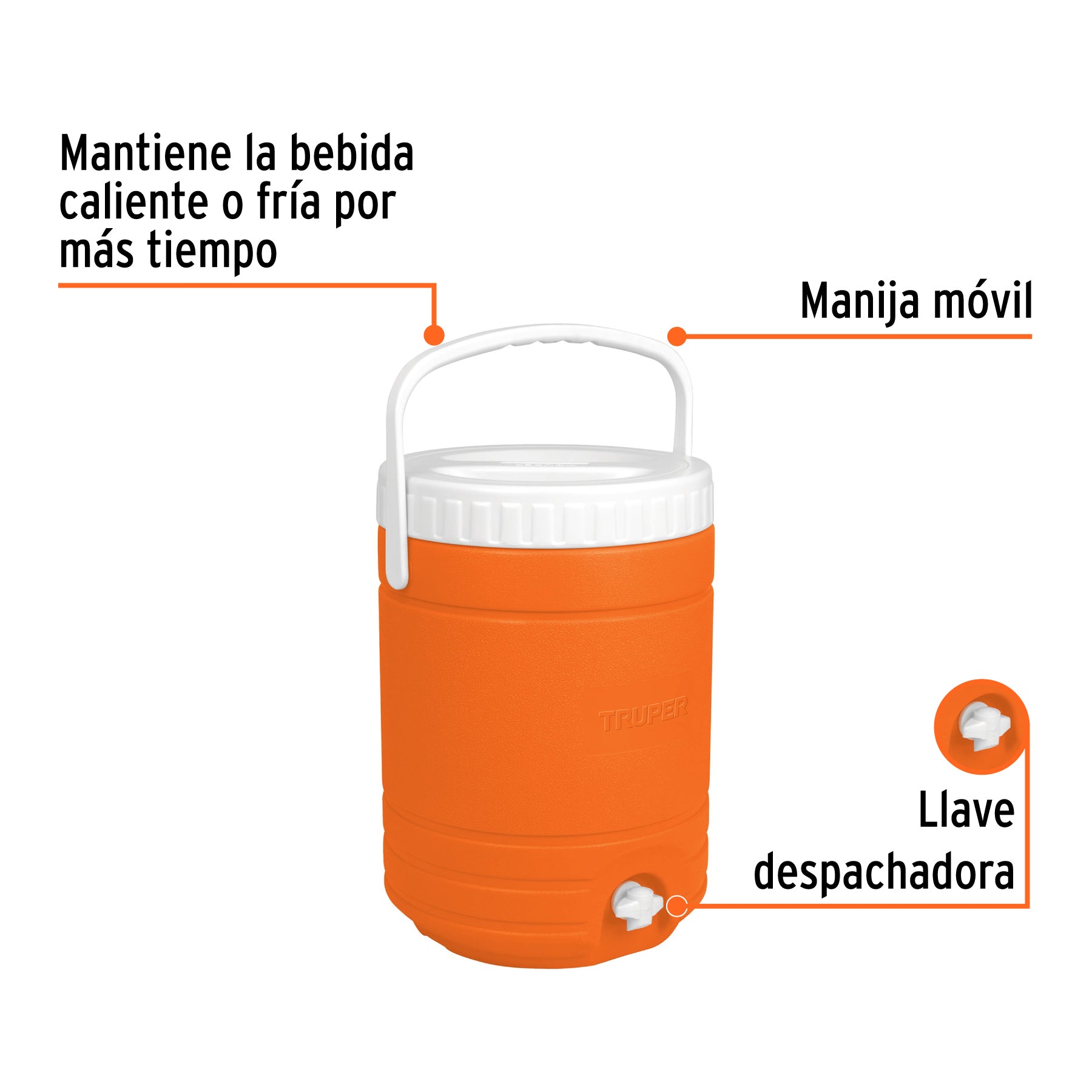 Termo con dispensador, 18 L, TRUPER