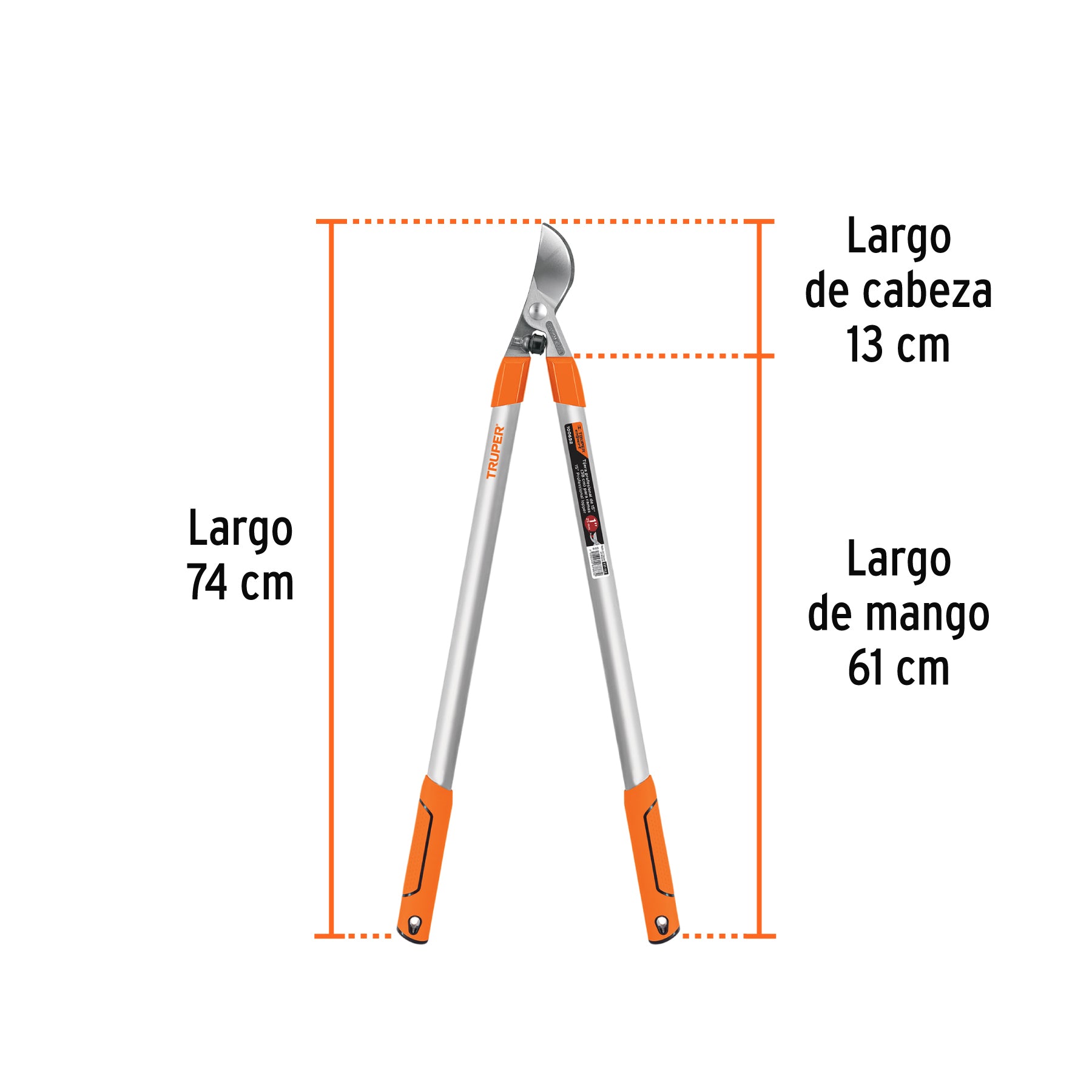 Tijera para ramas 74 cm, mangos de aluminio, TRUPER EXPERT