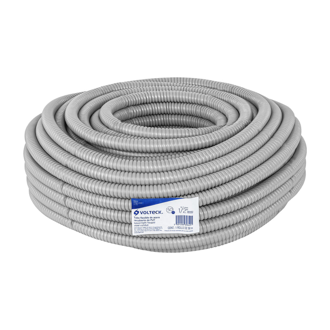 Rollo de 50 m de tubo flexible liquid tight de 1/2", VOLTECK