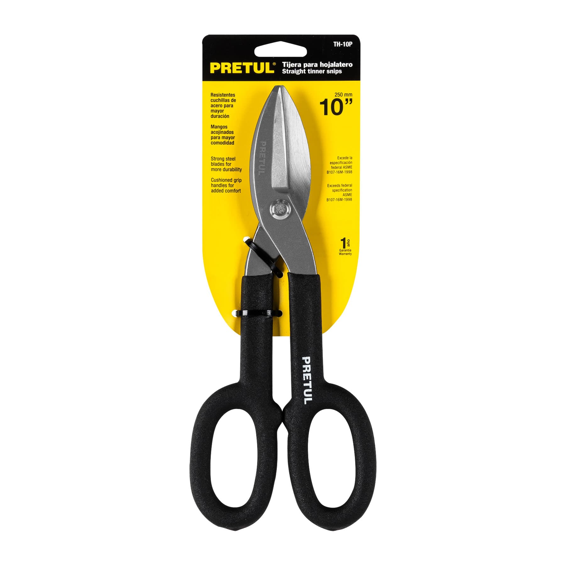Tijera para hojalatero 10", PRETUL