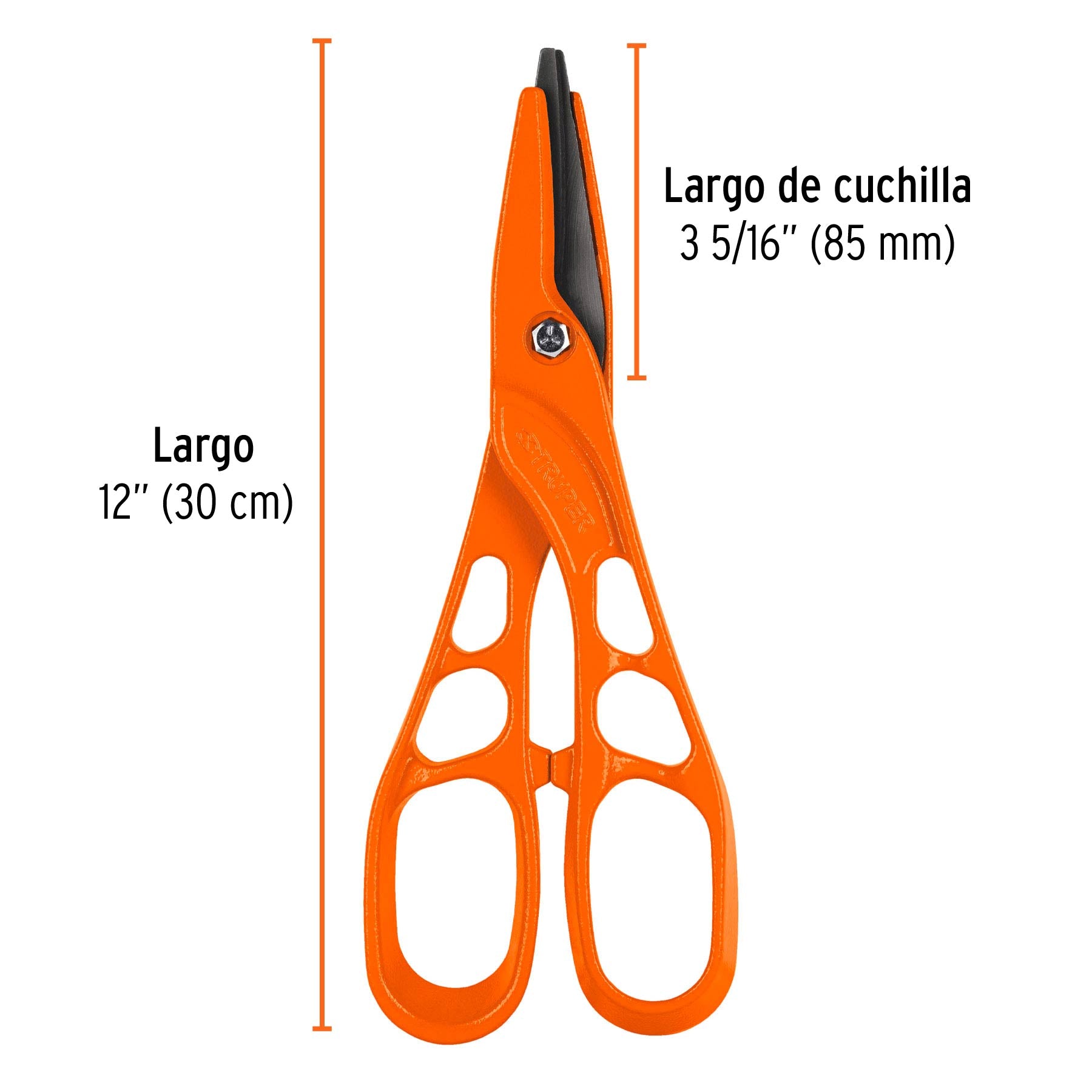 Tijera ligera para hojalatero 12", TRUPER