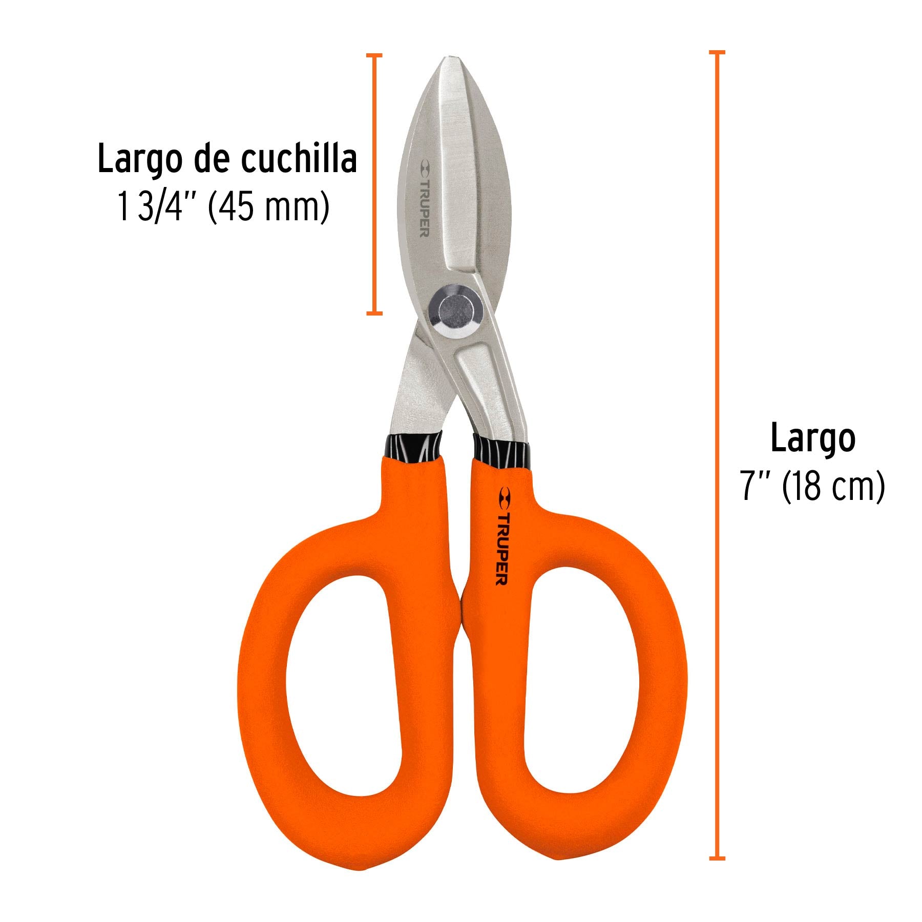 Tijera para hojalatero 7", TRUPER