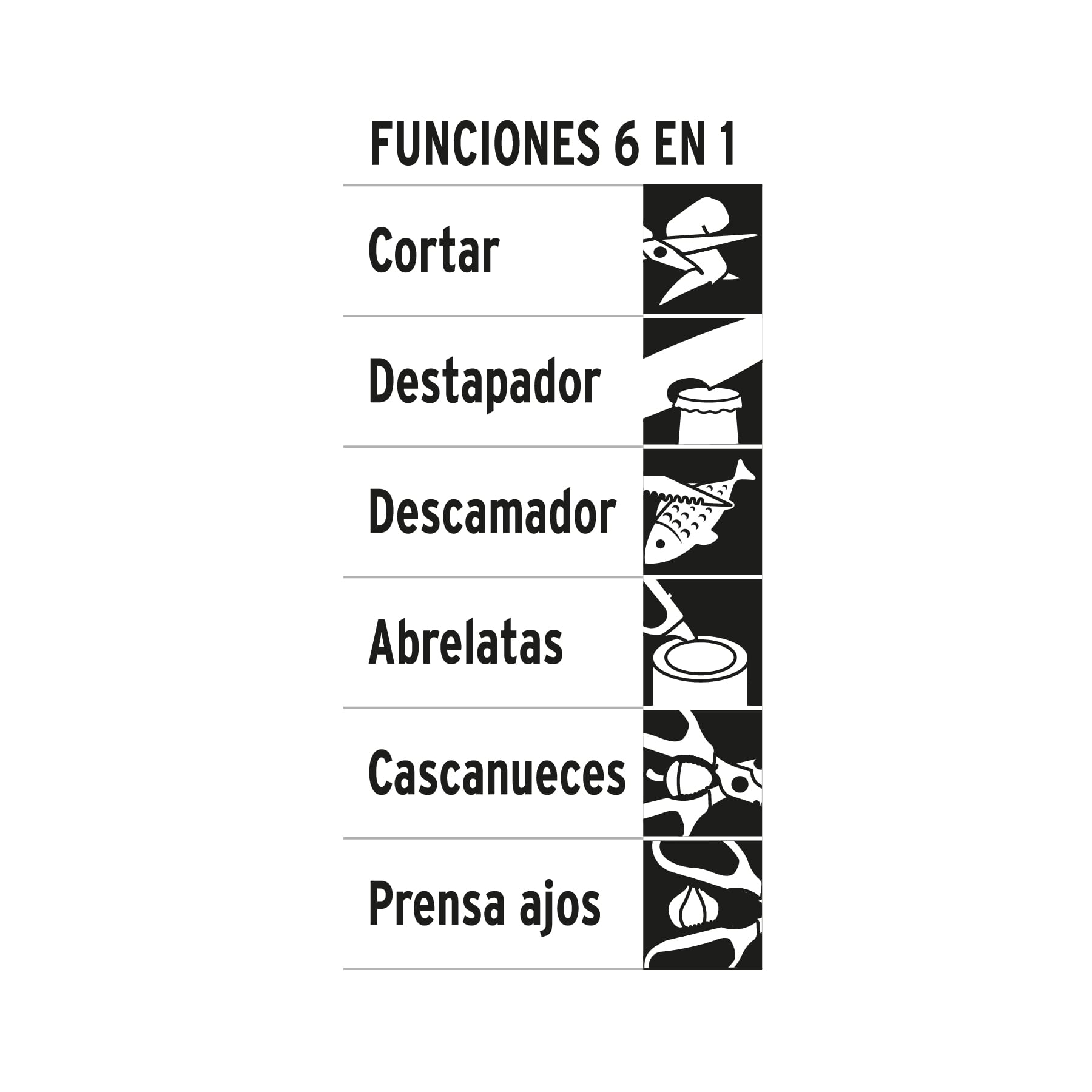 Tijera 8" multiusos, para cocina, acero inoxidable, TRUPER