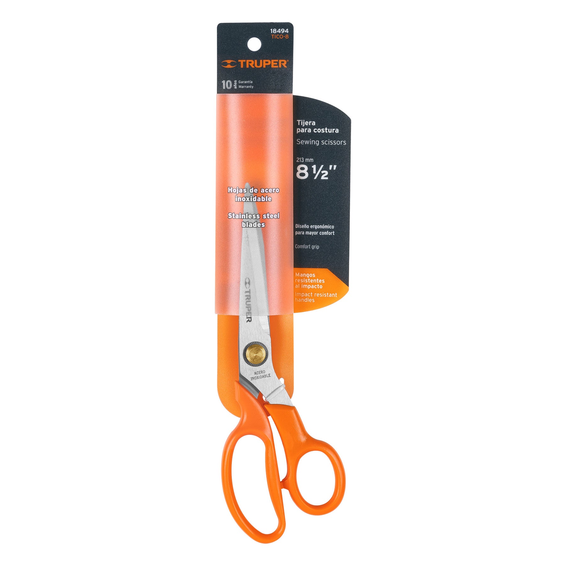 Tijera 8-1/2" para costura, de acero inoxidable, TRUPER