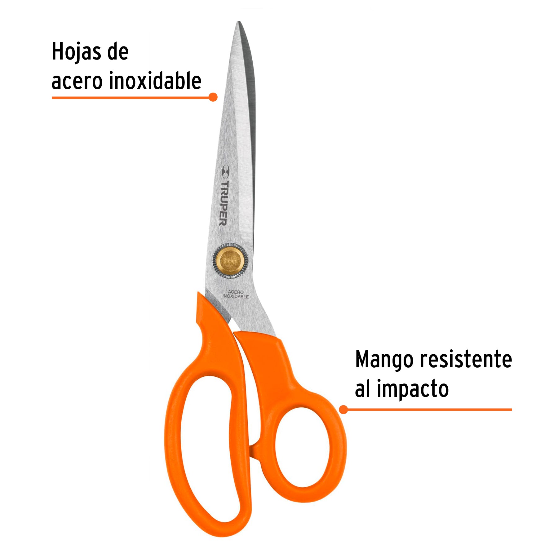 Tijera 8-1/2" para costura, de acero inoxidable, TRUPER