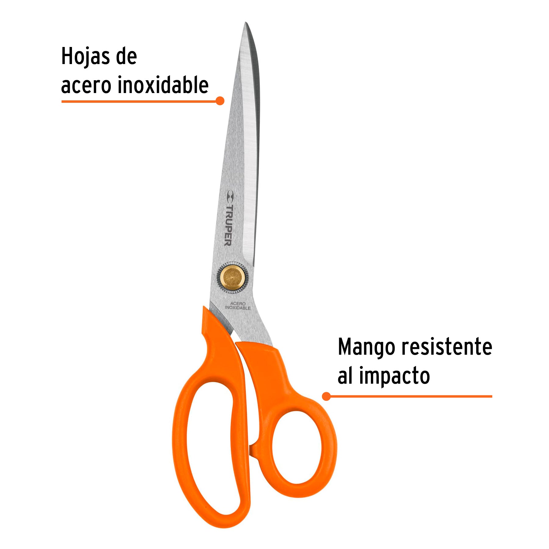 Tijera 9-1/2" para costura, de acero inoxidable, TRUPER