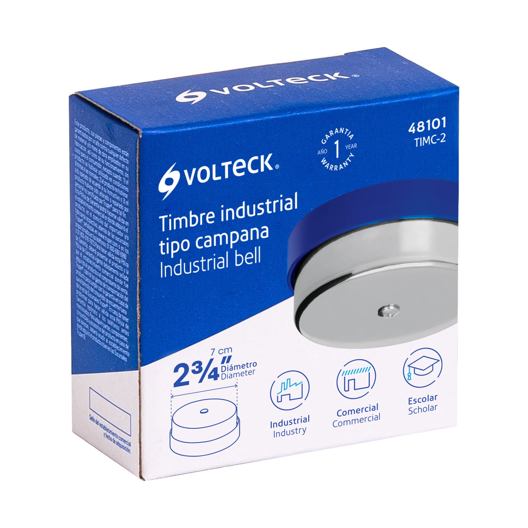 Timbre industrial tipo campana de 2-3/4", VOLTECK