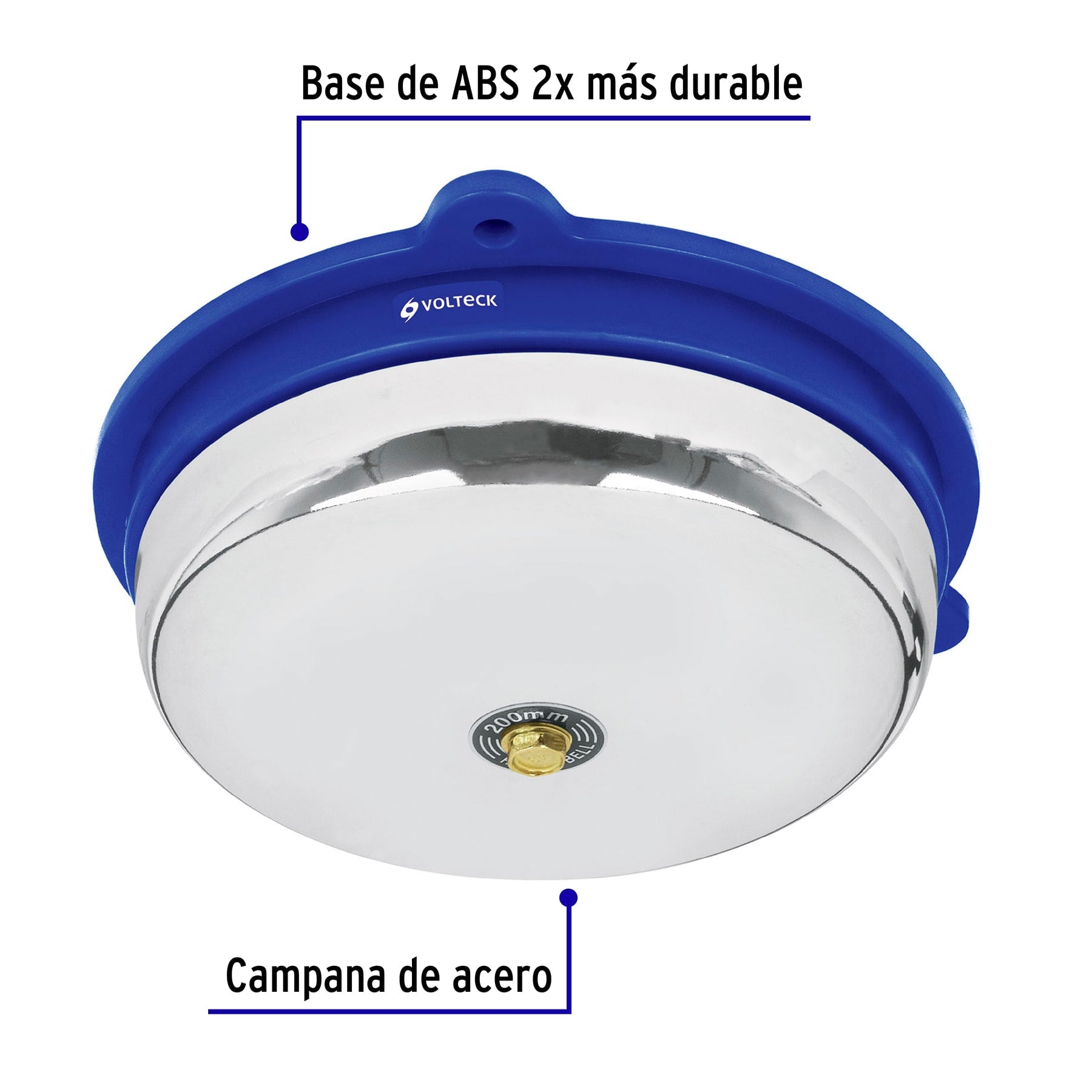 Timbre industrial tipo campana de 8", VOLTECK