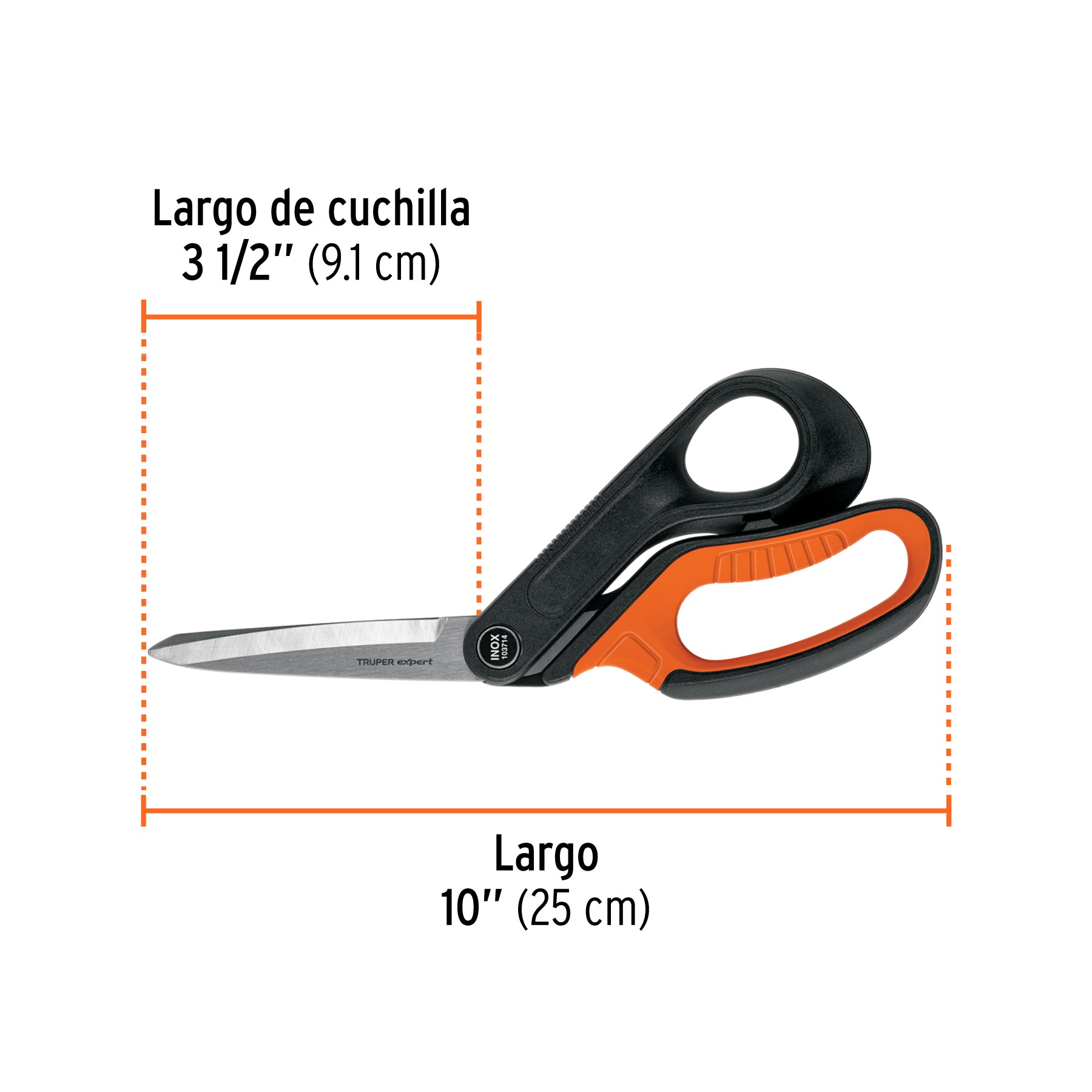 Tijera 10" multiusos, de acero inoxidable, EXPERT