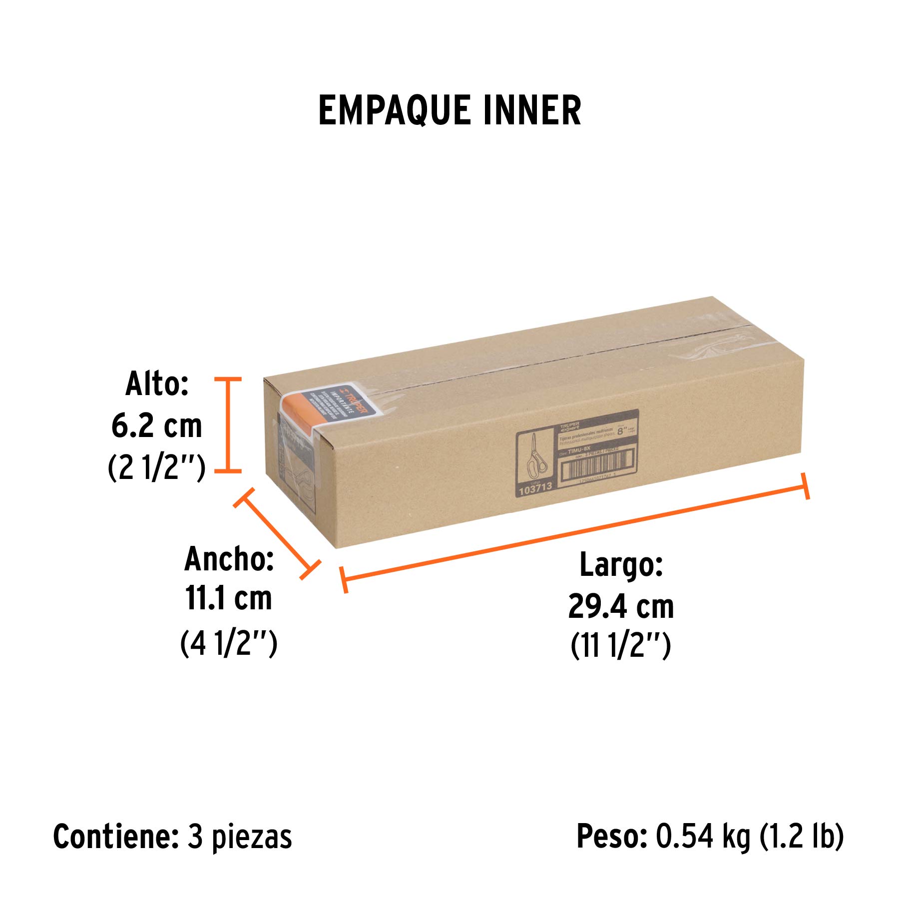 Tijera 8-1/2" multiusos, de acero inoxidable, EXPERT - Empaque