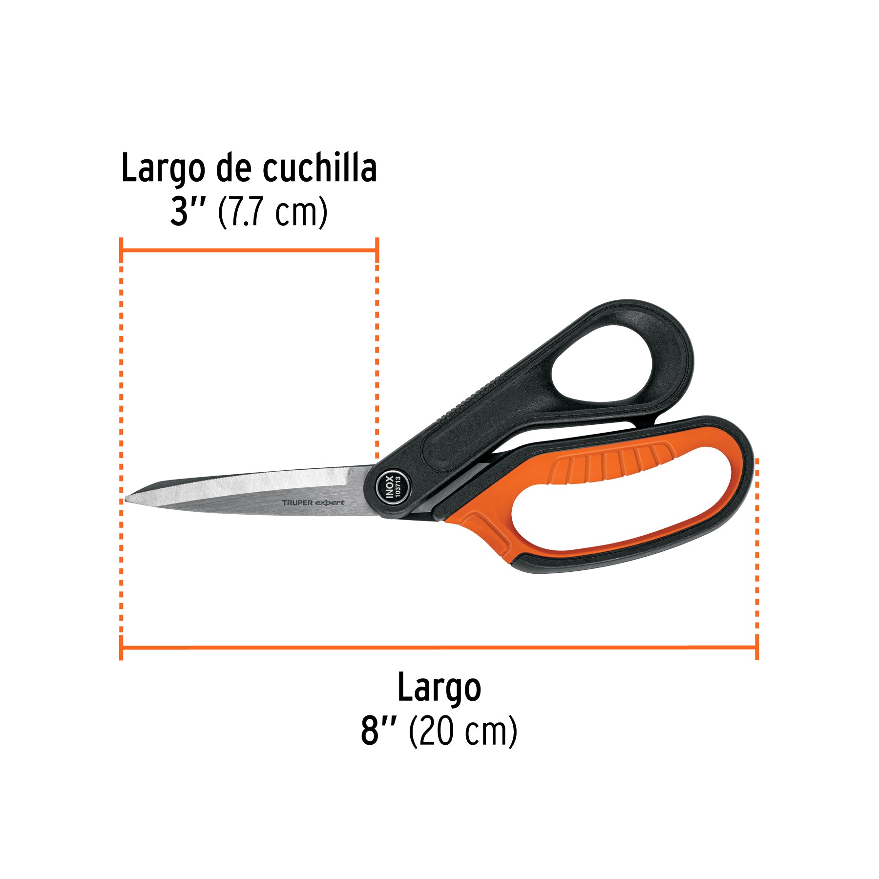 Tijera 8-1/2" multiusos, de acero inoxidable, EXPERT