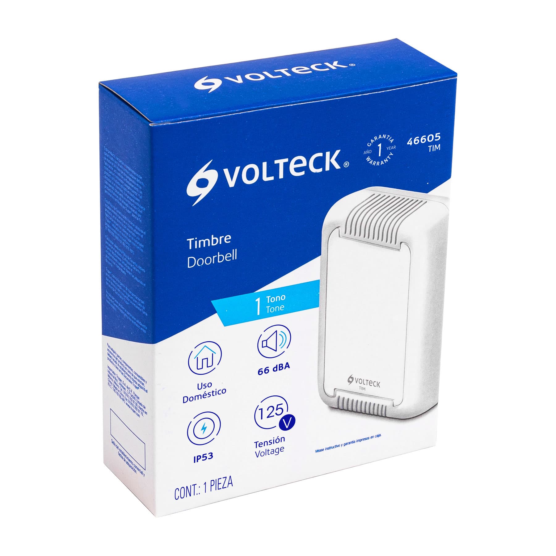 Timbre alámbrico, 1 tono, VOLTECK