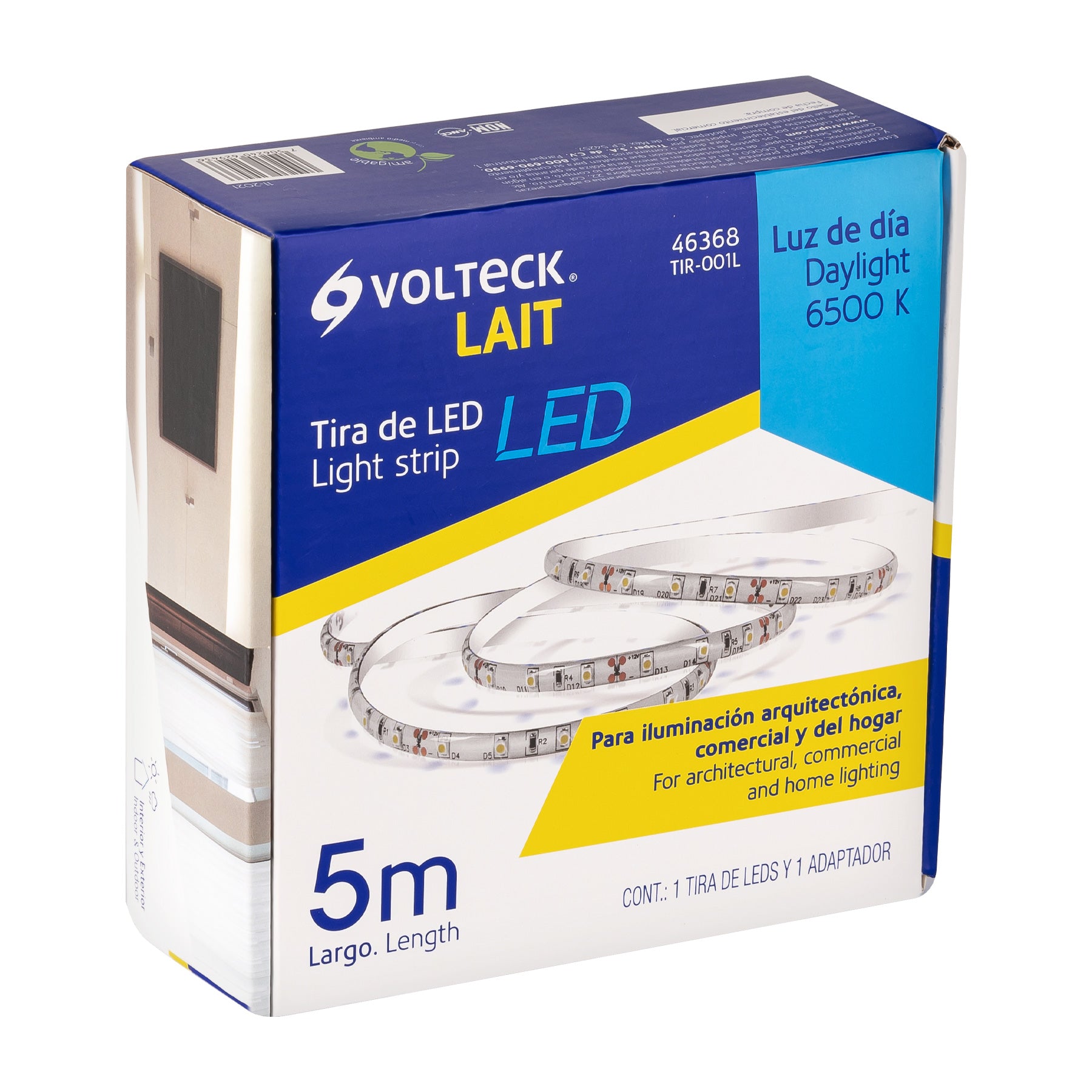 Tira LED 18 W para interior y exterior, 5 m, blanco, VOLTECK