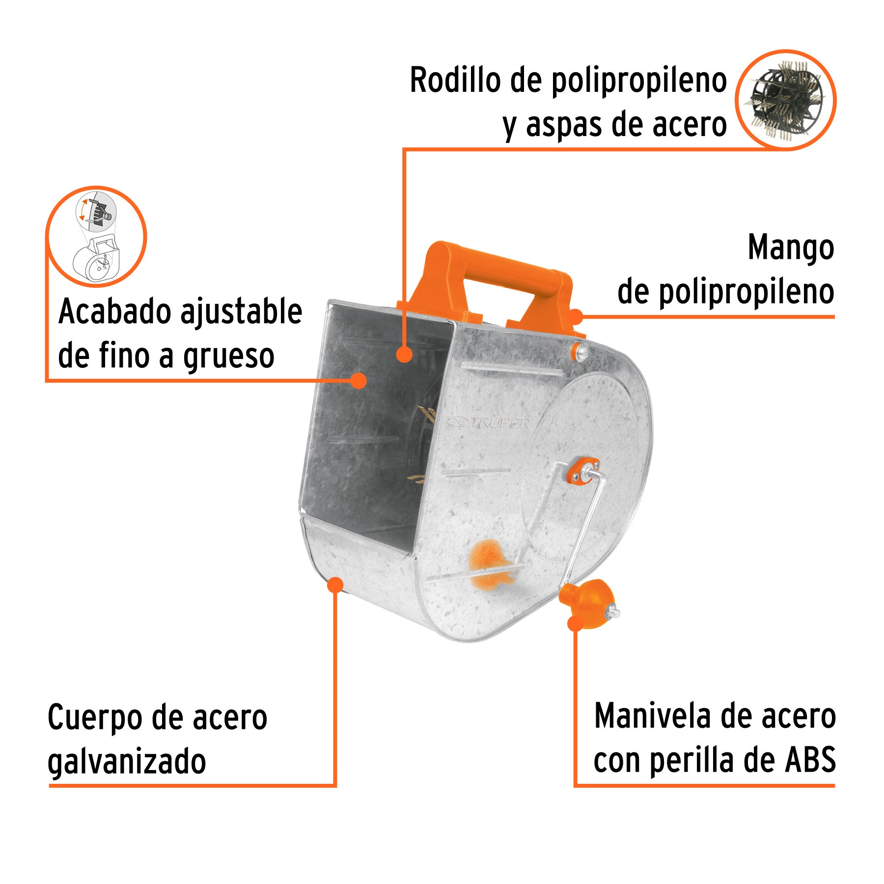Tirolera galvanizada profesional, TRUPER