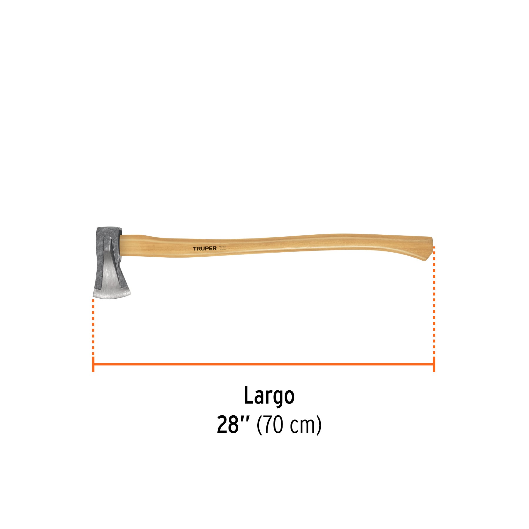 Hacha para rajar madera 2-1/4 lb, mango hickory 28", TRUPER