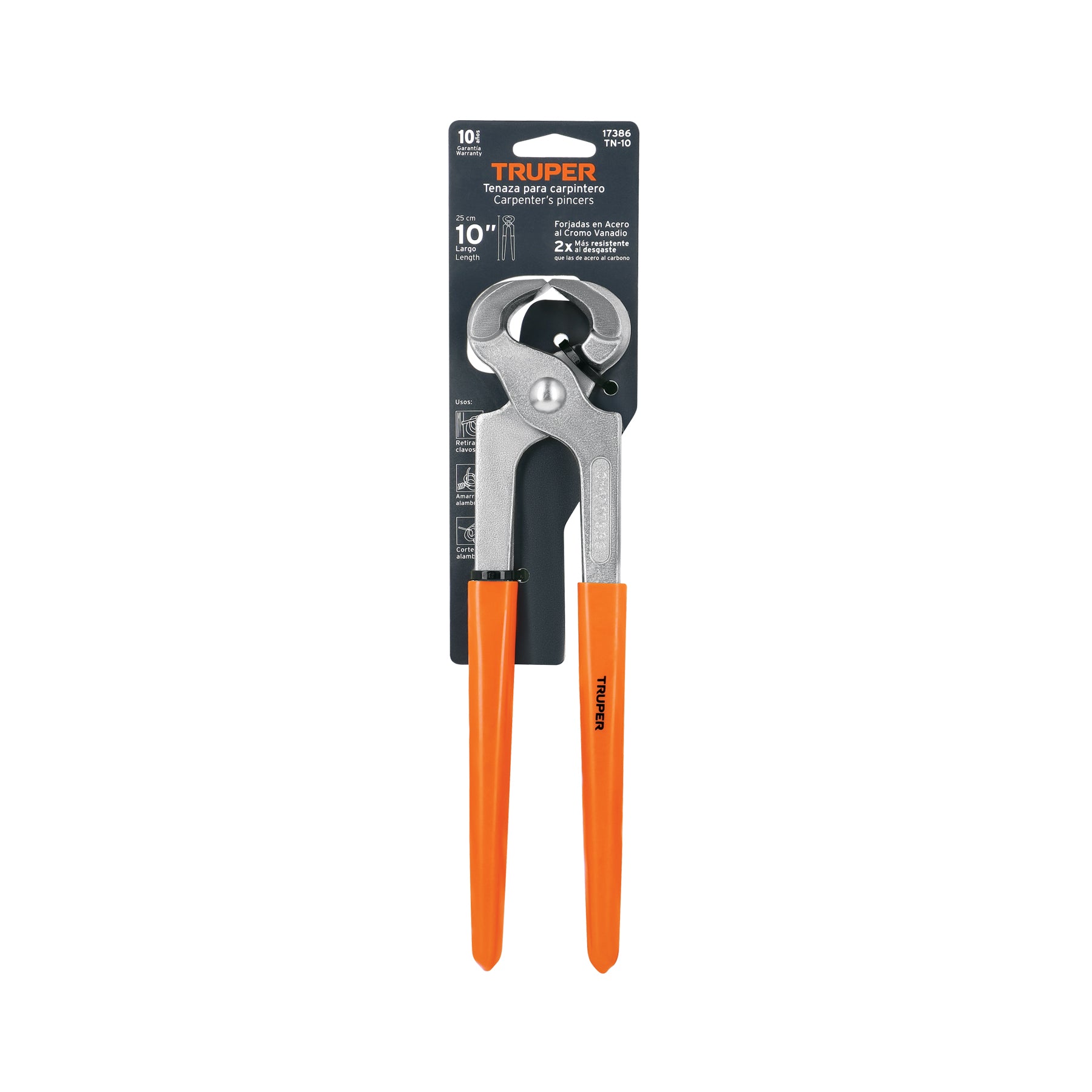 Tenaza para carpintero 10", TRUPER
