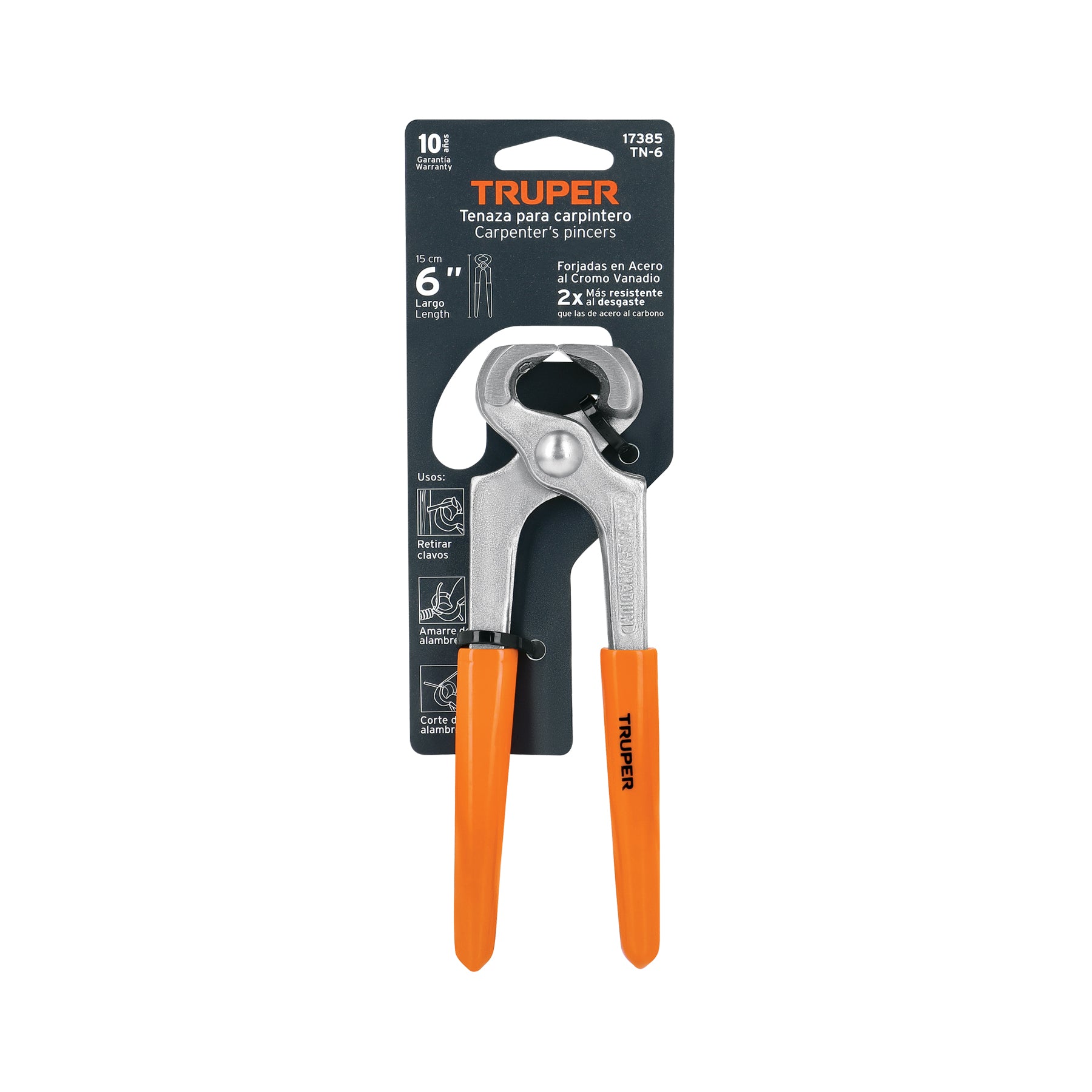 Tenaza para carpintero 6", TRUPER