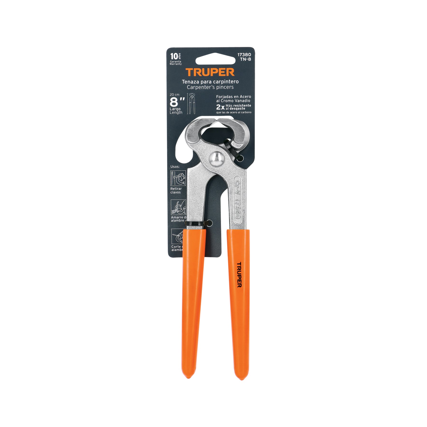 Tenaza para carpintero 8", TRUPER