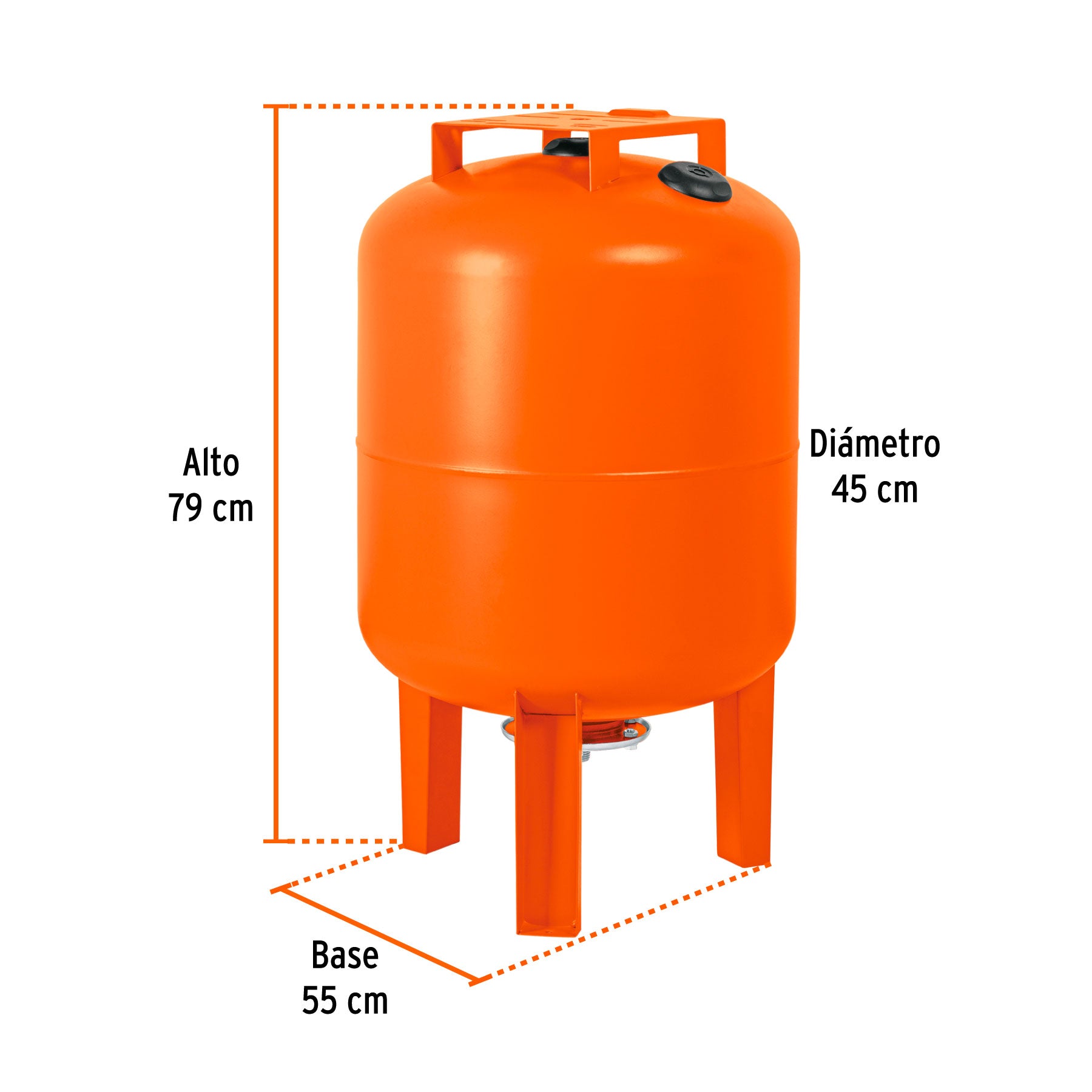 Tanque hidroneumático vertical, 80 litros, TRUPER