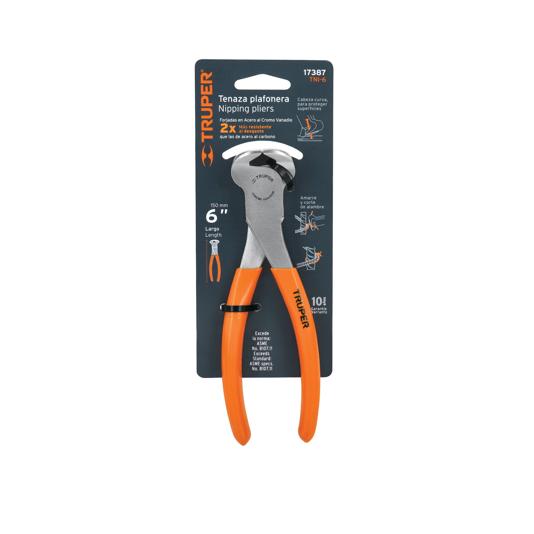Tenaza plafonera industrial 6", TRUPER