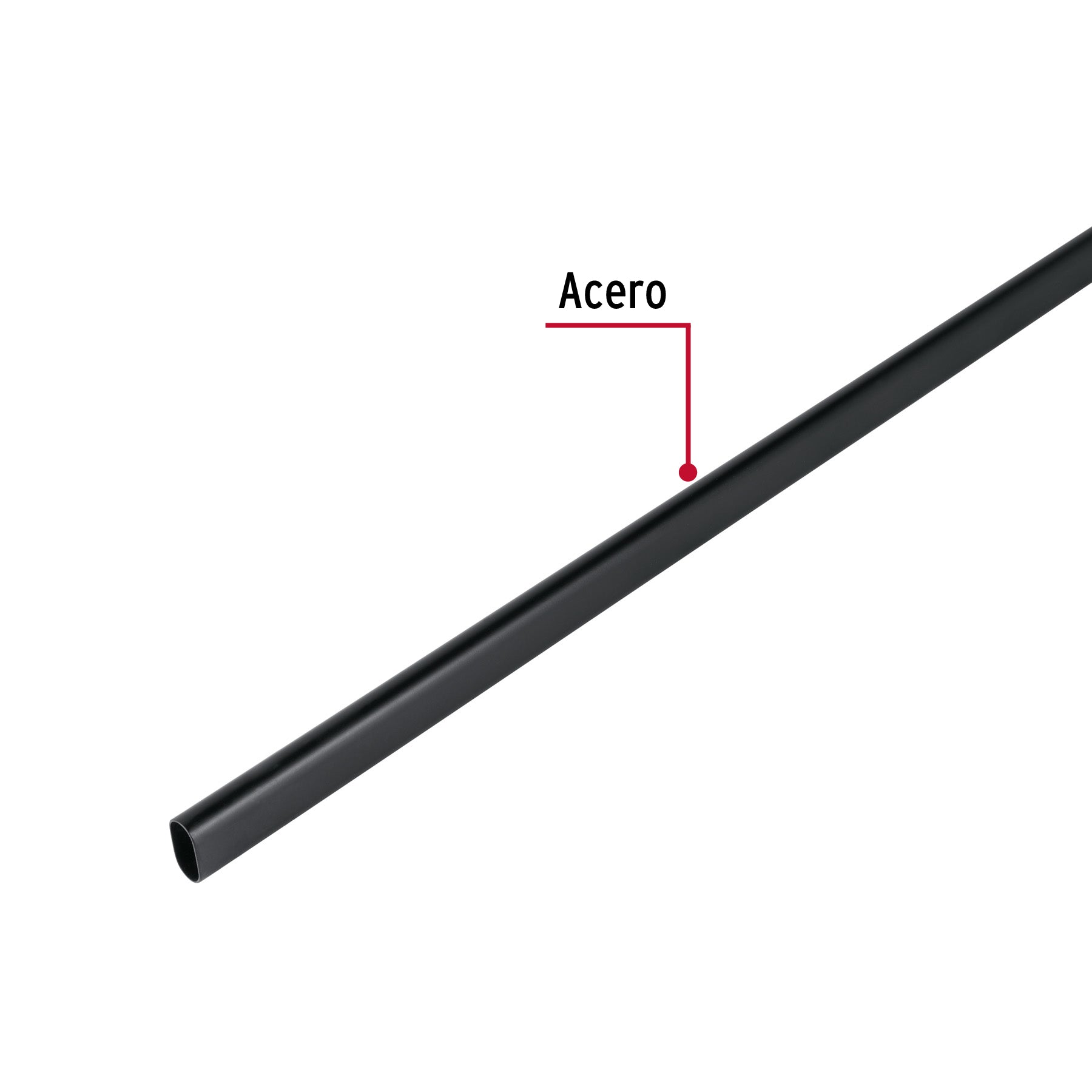 Tubo ovalado de 3.0 m negro para closet, HERMEX