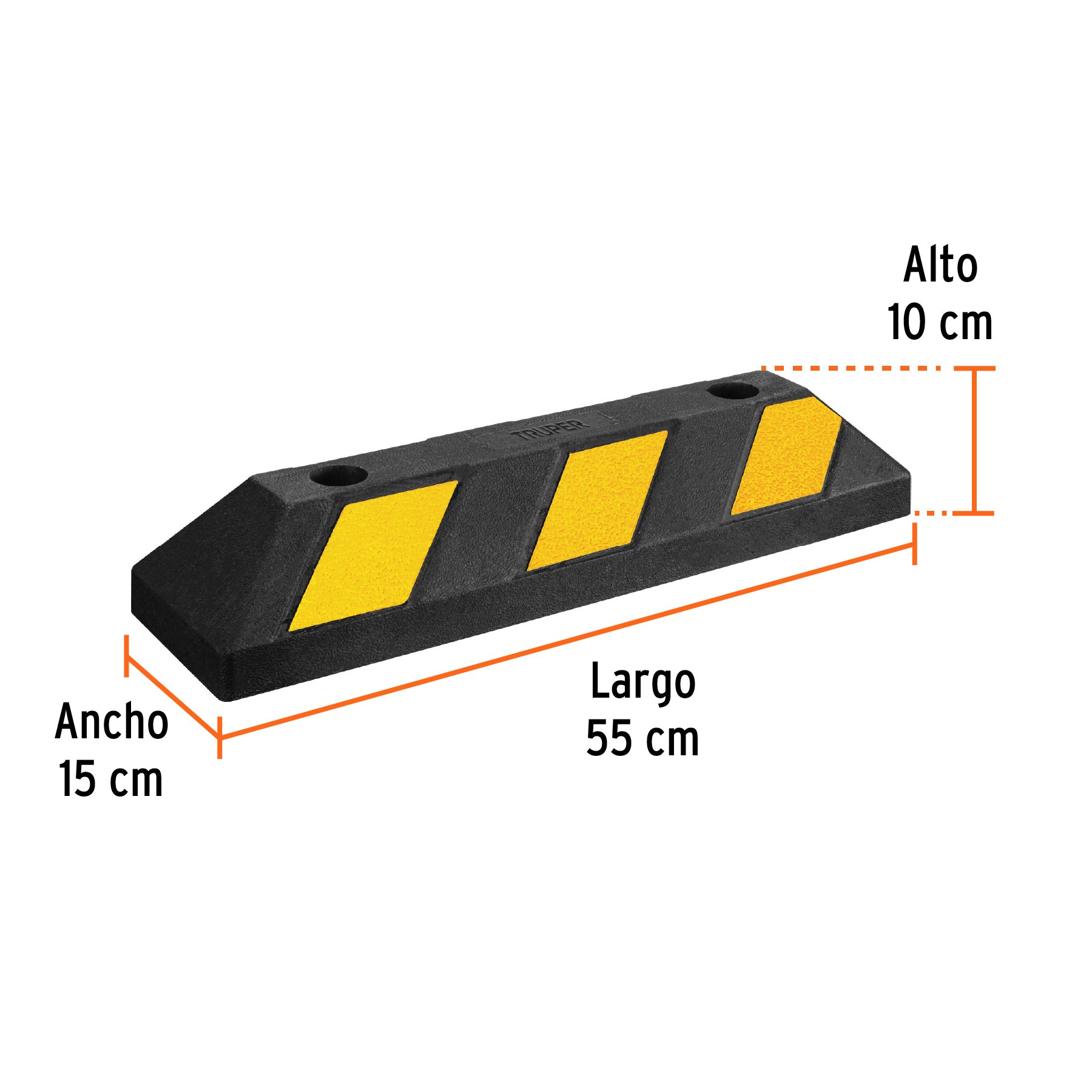Tope de 55 cm para estacionamiento, TRUPER