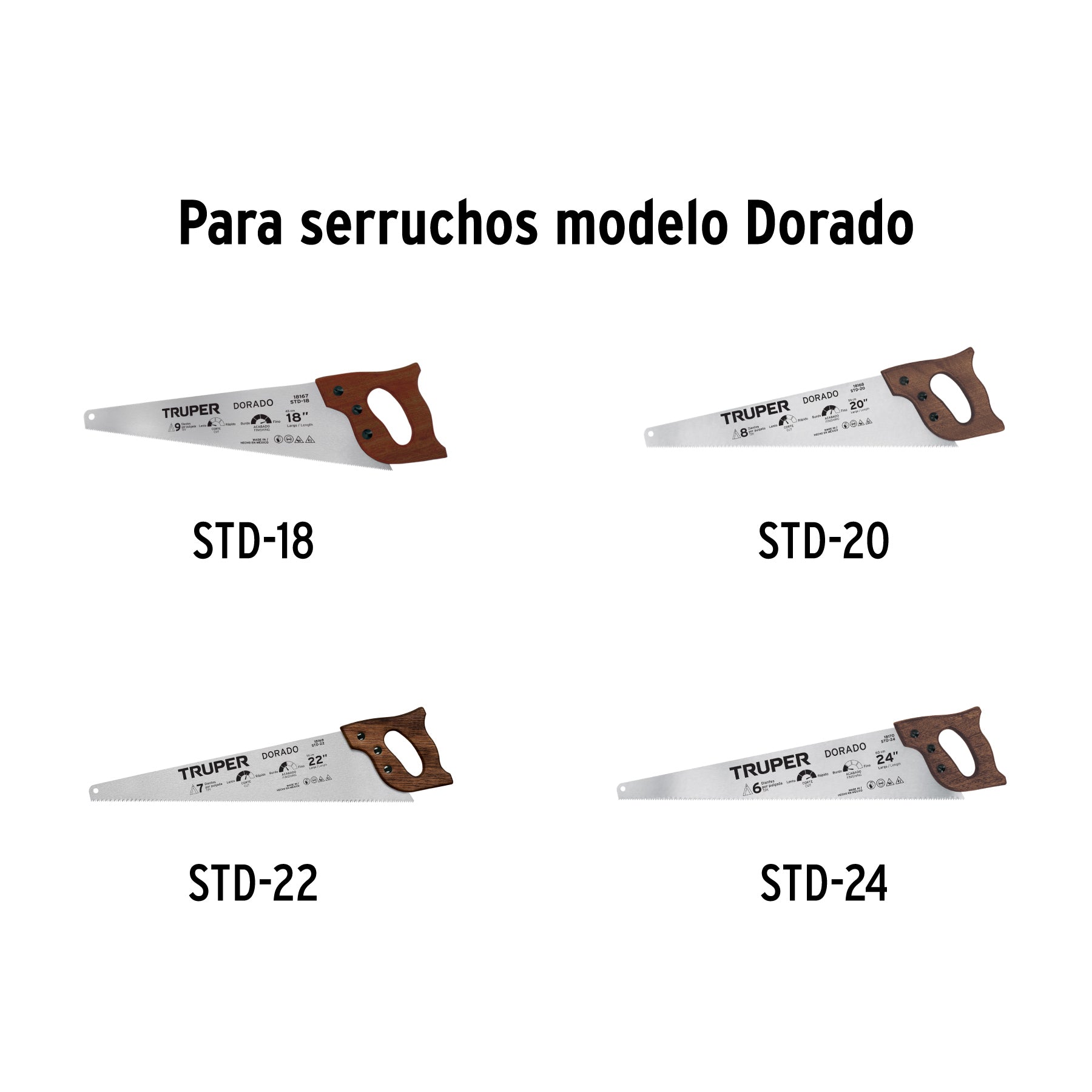 Bolsa c/10 tornillos p/serruchos Selecto, Dorado y Diamante