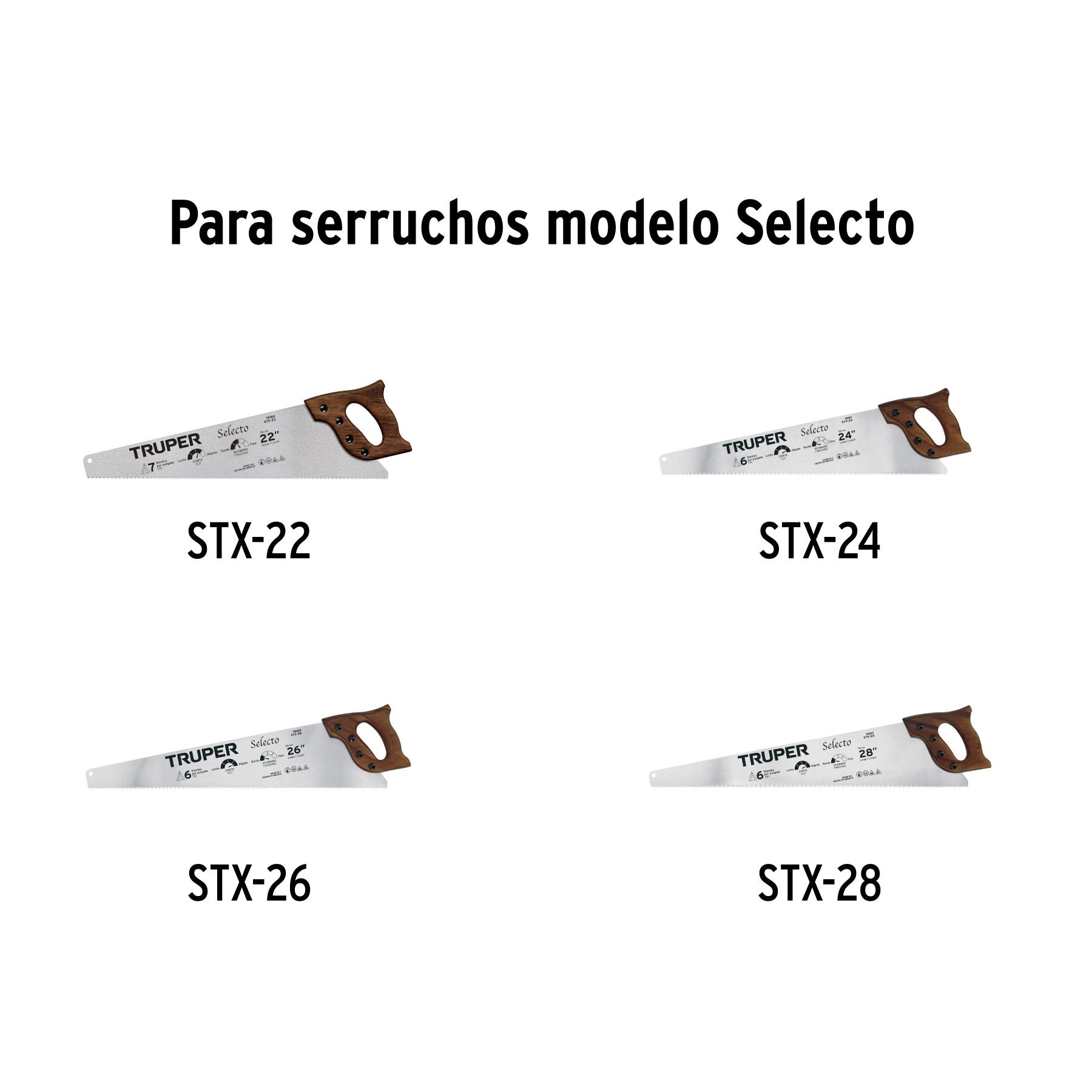 Bolsa c/10 tornillos p/serruchos Selecto, Dorado y Diamante