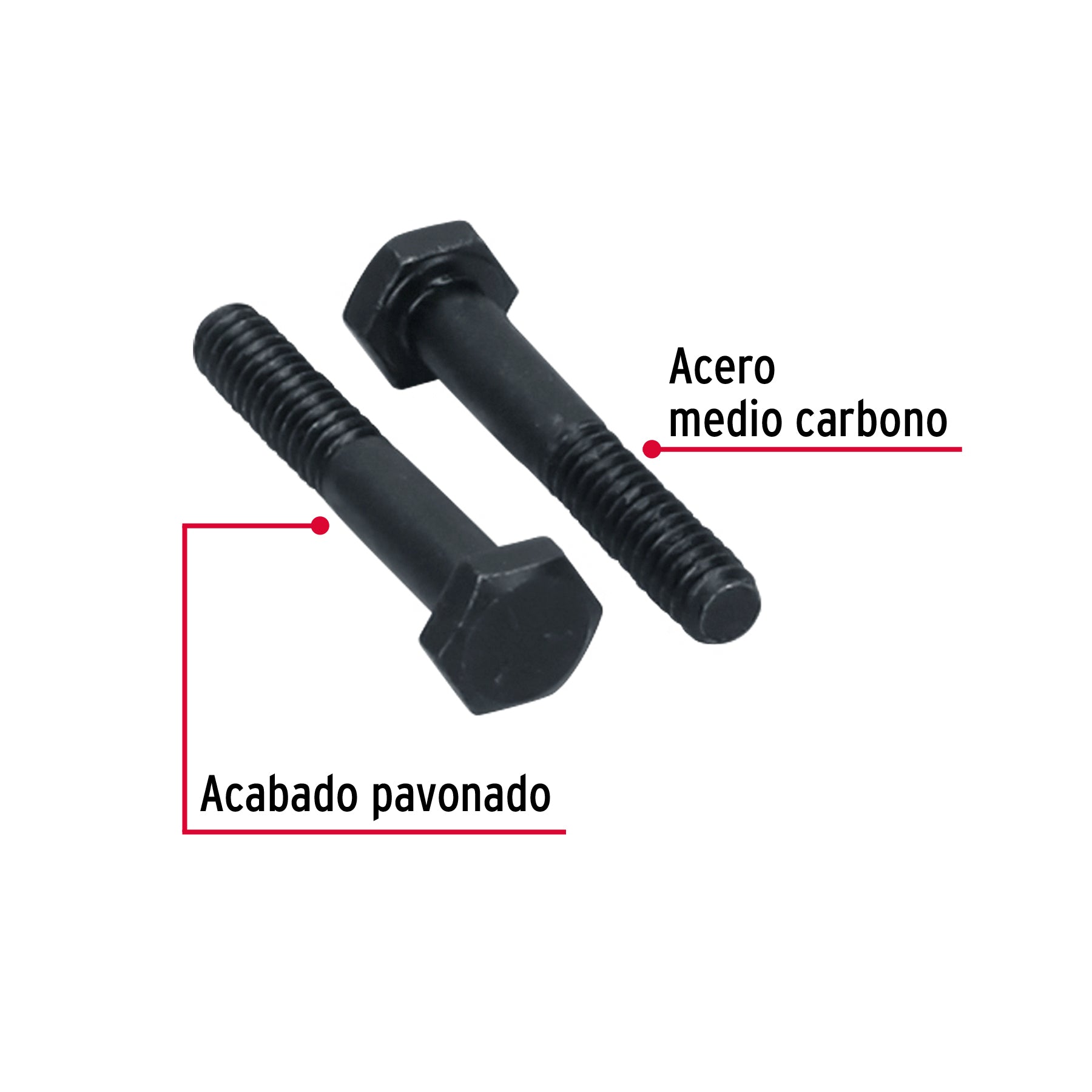 Bolsa con 80 tornillos 1/4" x 1-1/2" acero grado 5, FIERO
