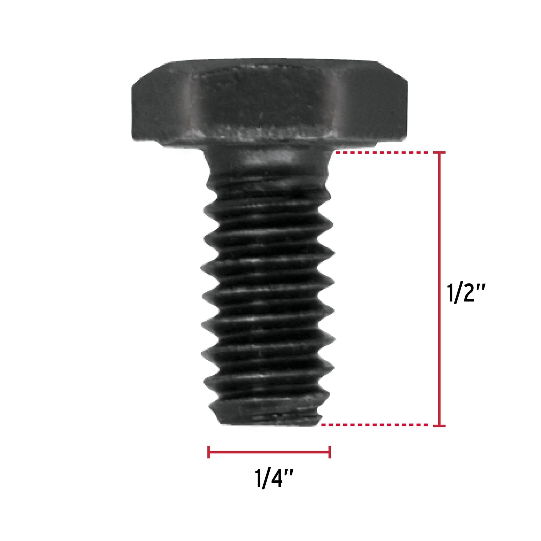 Bolsa con 150 tornillos 1/4" x 1/2" acero grado 5, FIERO