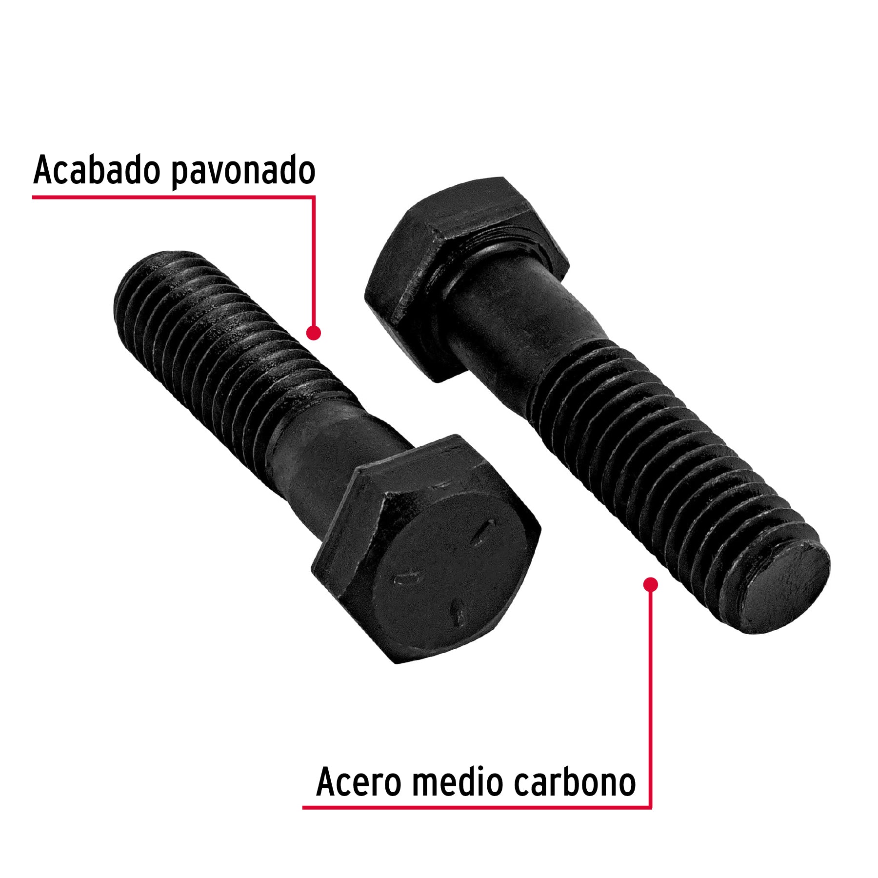 Bolsa con 70 tornillos 3/8" x 1-1/2" acero grado 5, FIERO