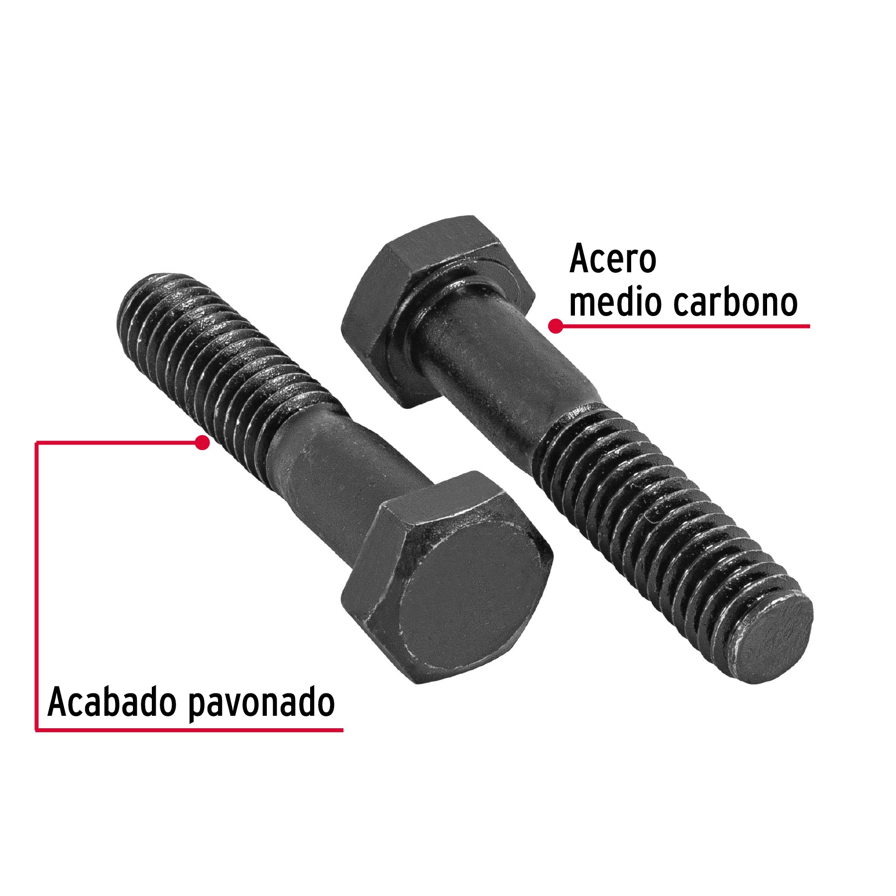 Bolsa con 50 tornillos 5/16" x 1-1/2" acero grado 5, FIERO